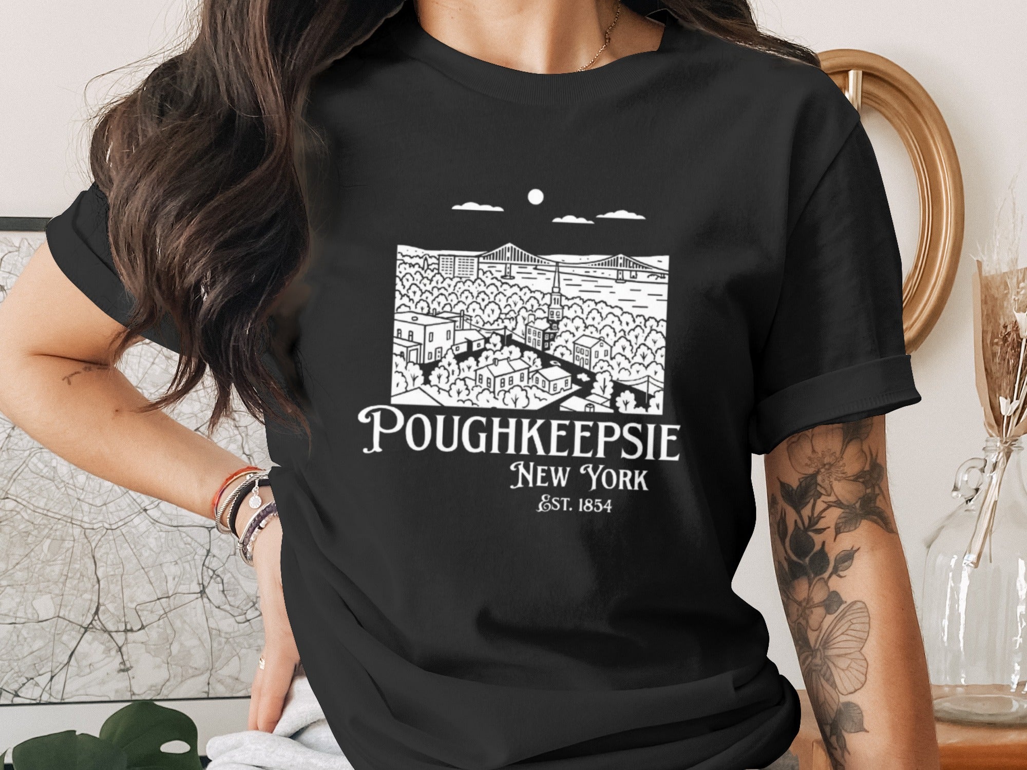 Poughkeepsie New York Est 1854 graphic shirt