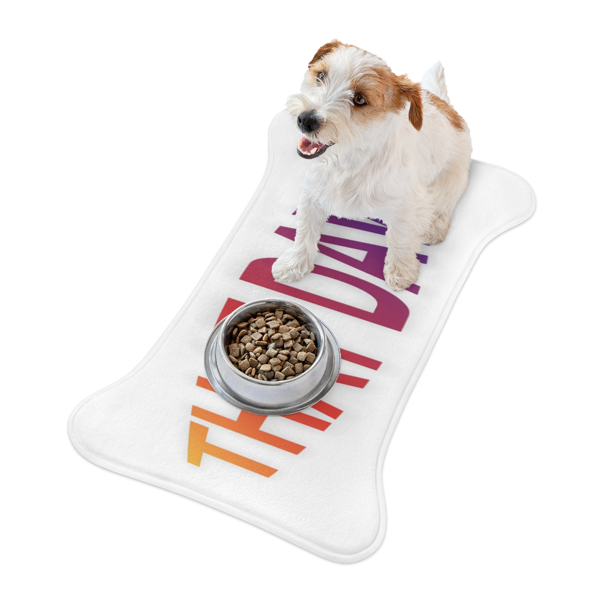 Dog Mat with Colorful Thank Dawg Print Design