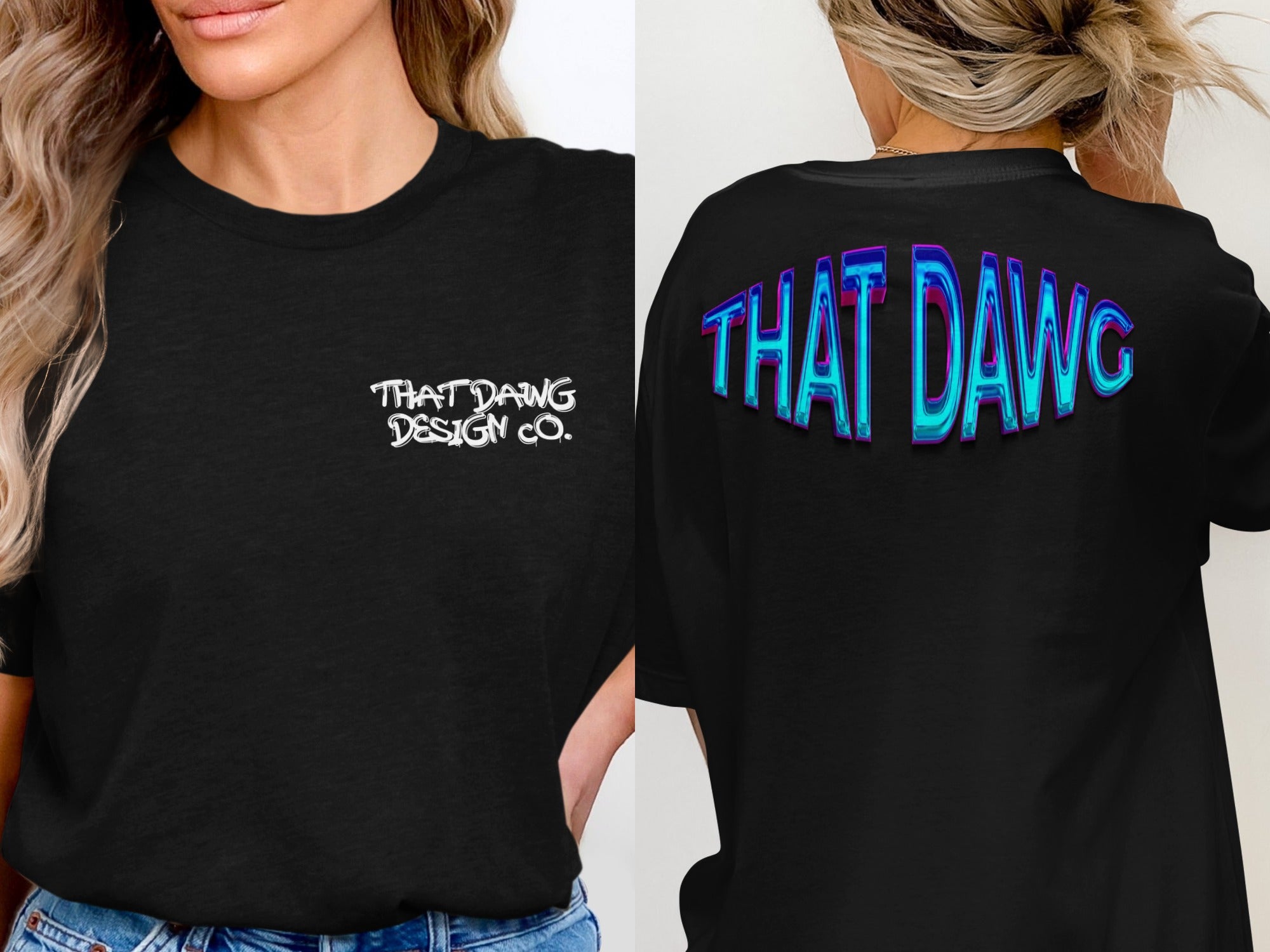 THAT DAWG Design Co Black Casual T-shirt product type