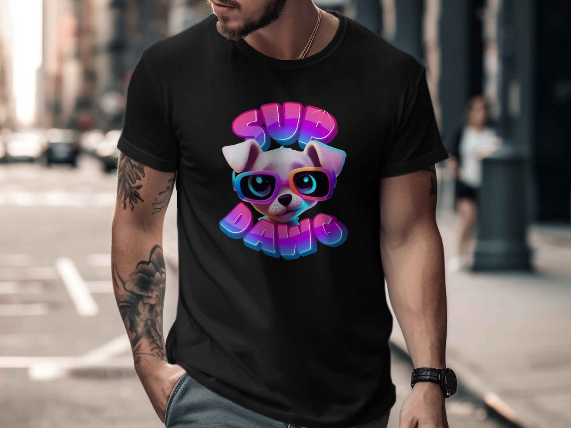 Sup Dawg Cool Graphic Tee Shirt Product