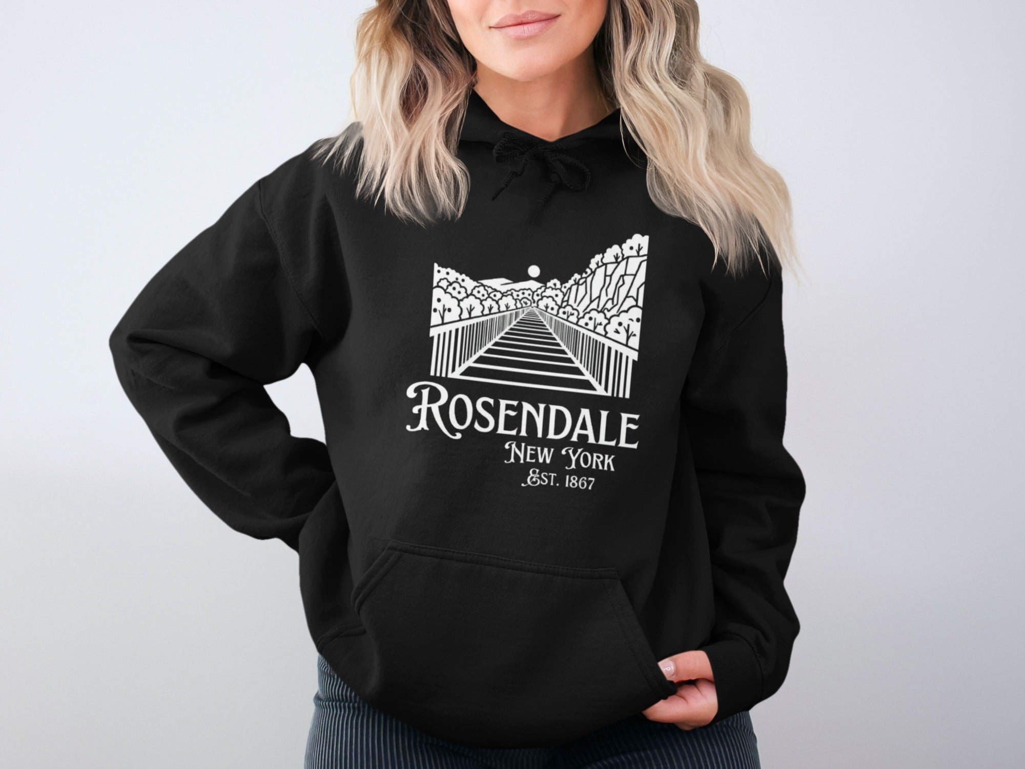 Rosendale New York Est 1867 Hoodie for Unisex Wear