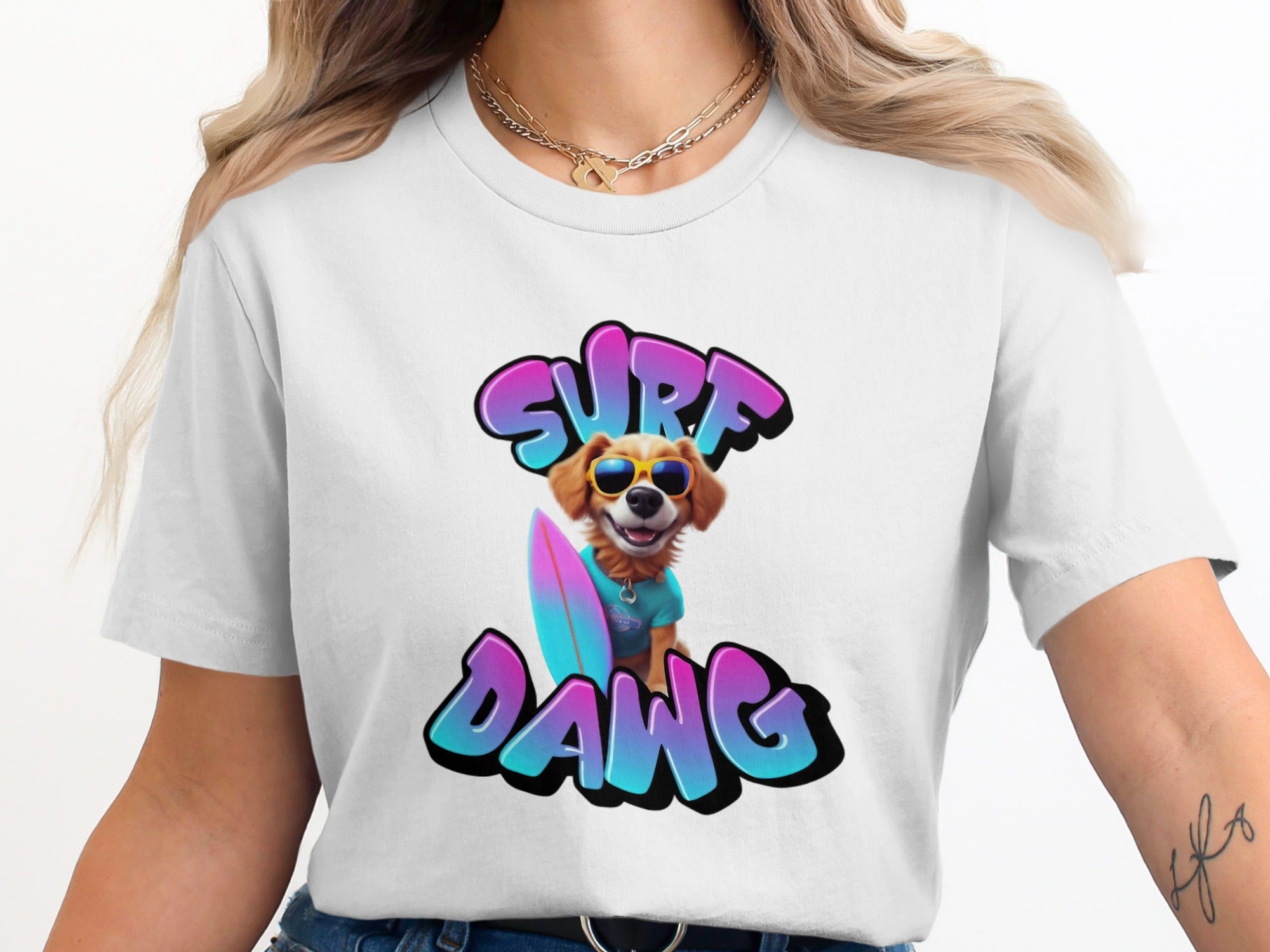 Surf Dawg Graphic Tee with Cool Dog Design product