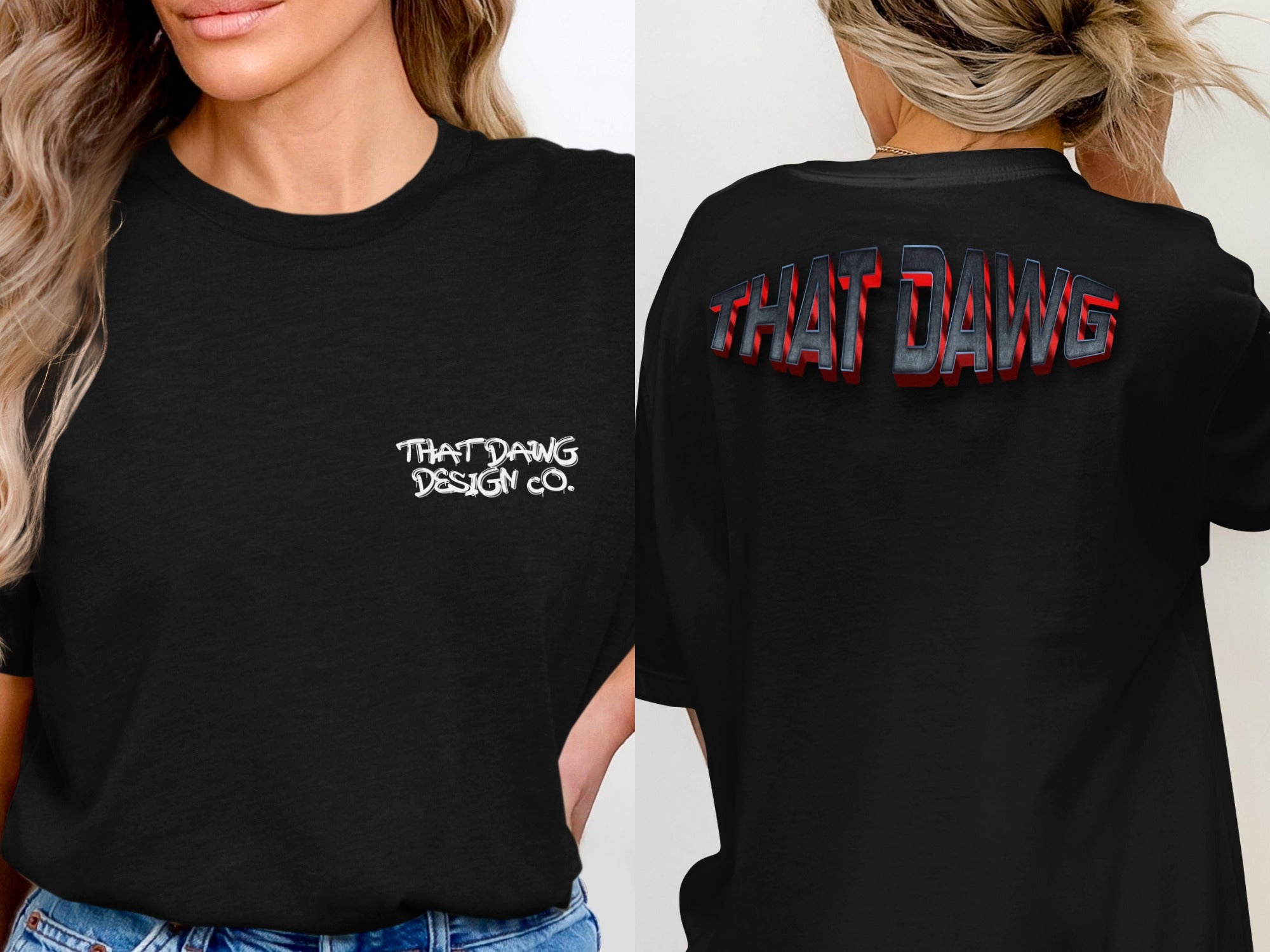 THAT DAWG GRAPHIC TEE BLACK T-SHIRT PRODUCT