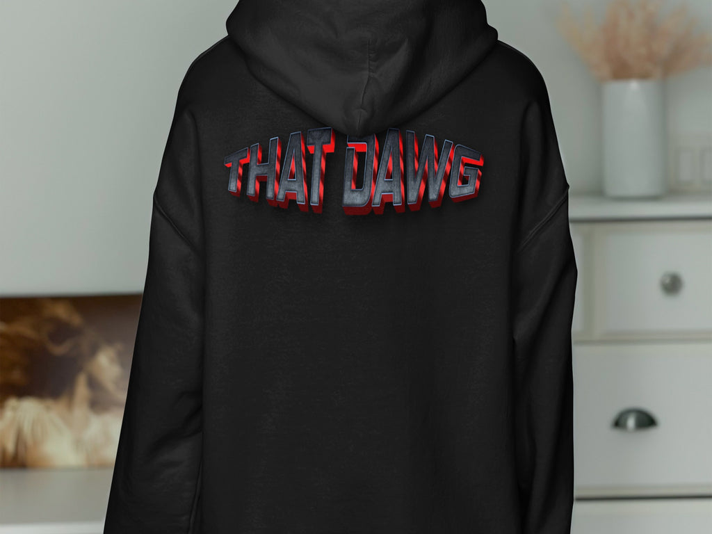 Stylish Black Hoodie That Dawg Design On Back product