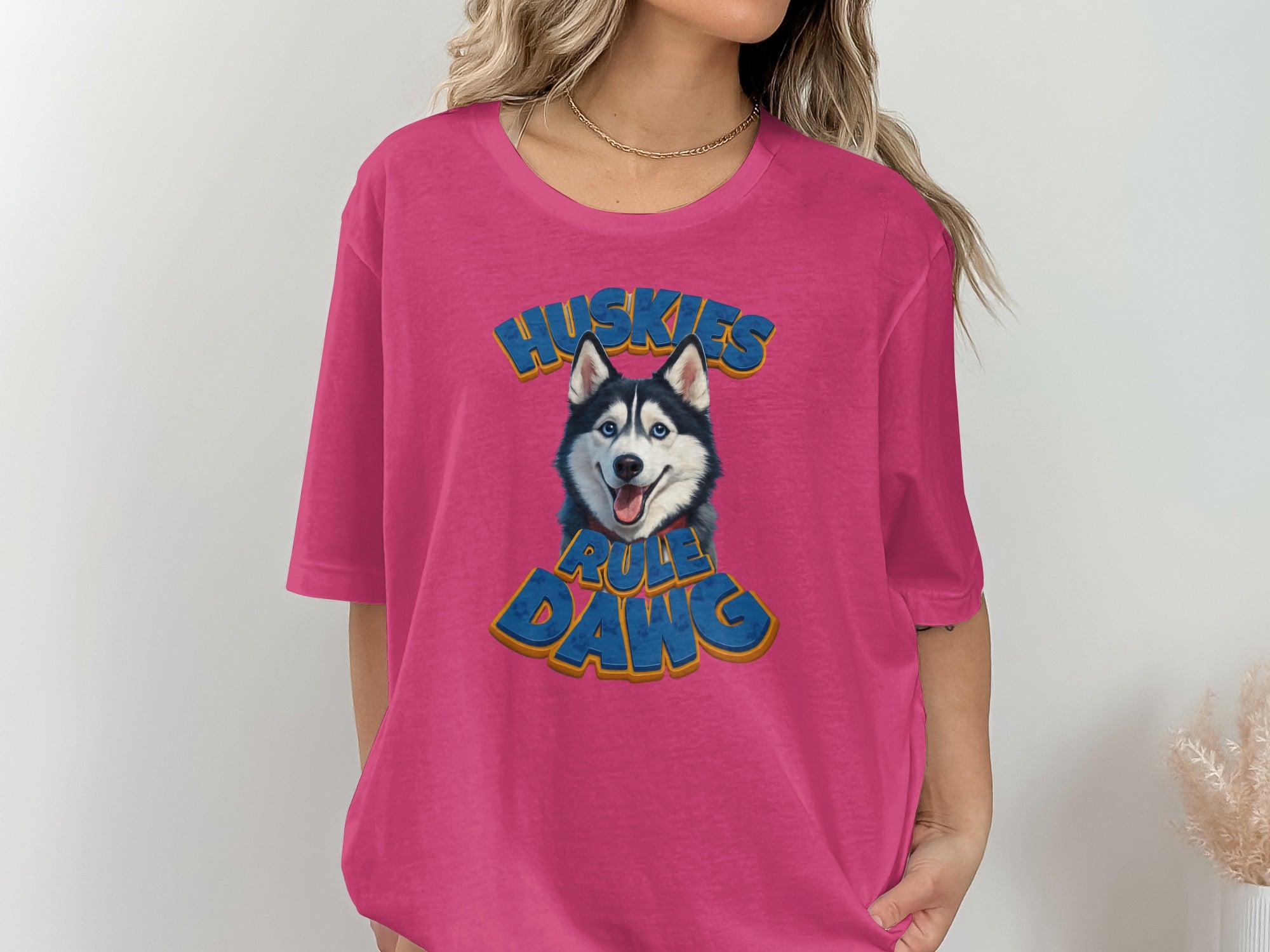 Huskies Rule Dawg Graphic Tee with Fun Husky Design