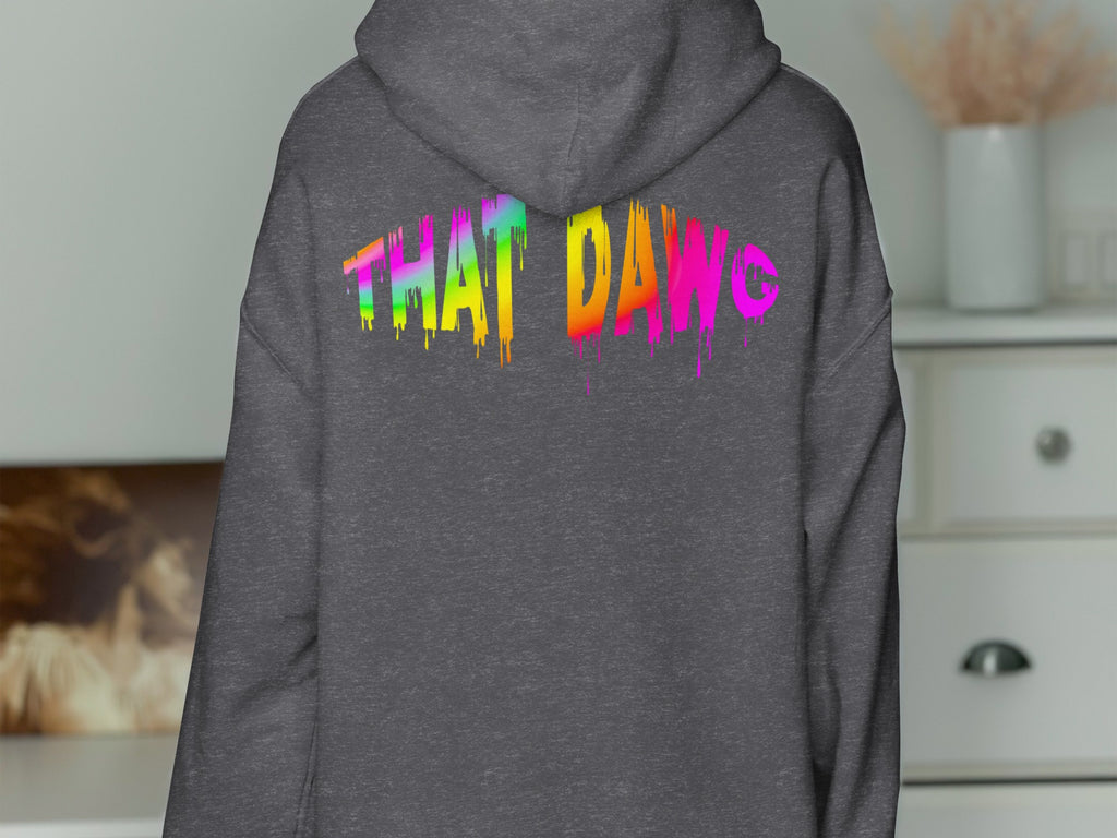 Vibrant Drip Design THAT DAWG Graphic Hoodie product