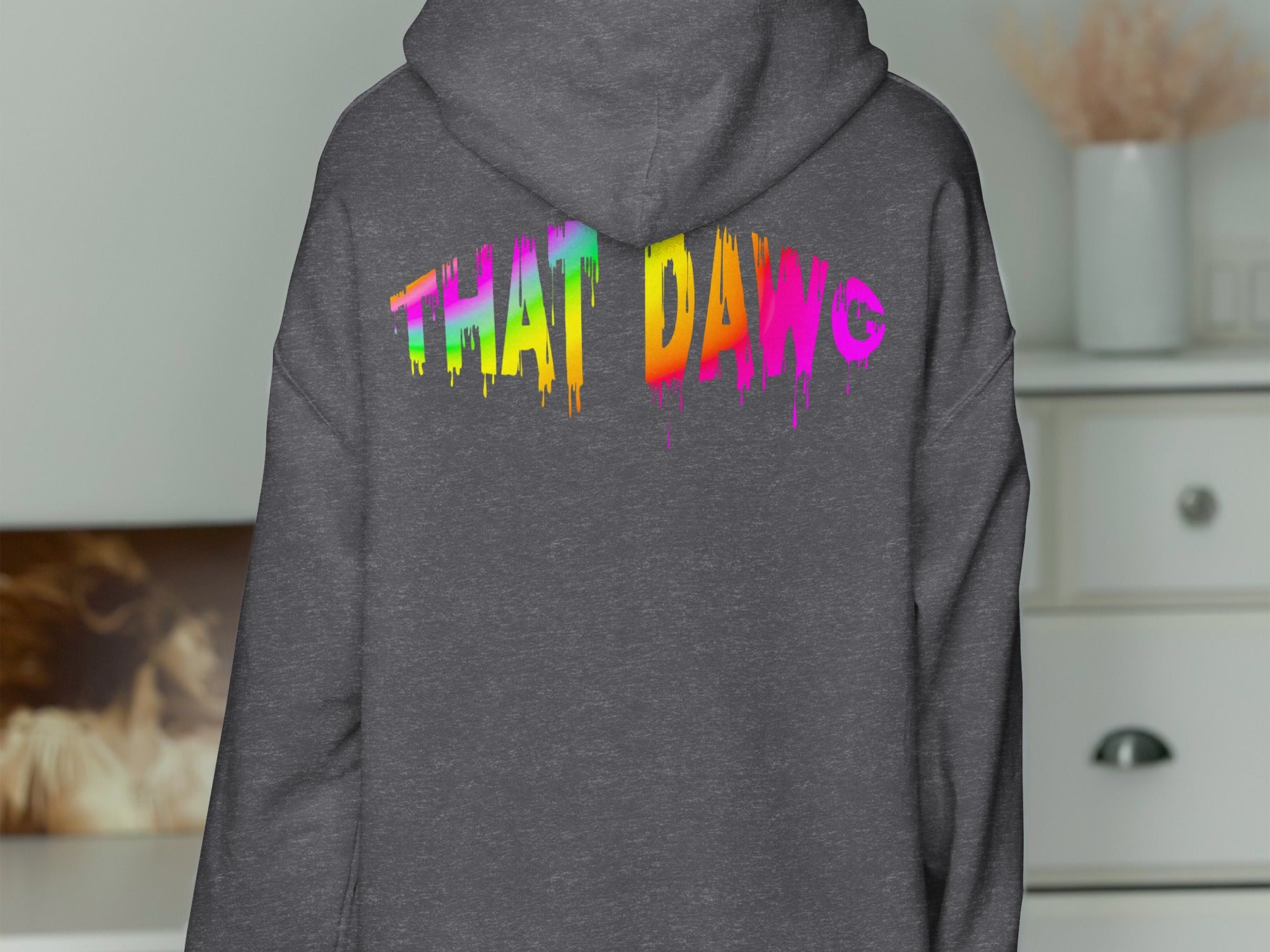 Vibrant Drip Design THAT DAWG Graphic Hoodie product