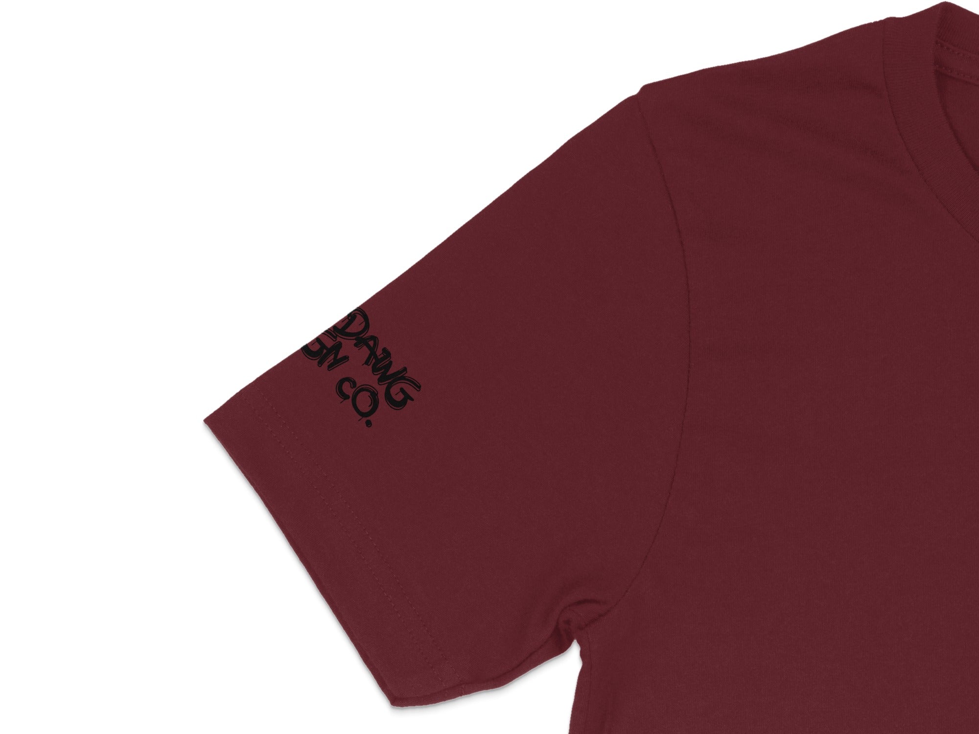 Unique Maroon T-Shirt with Arm Detail Design