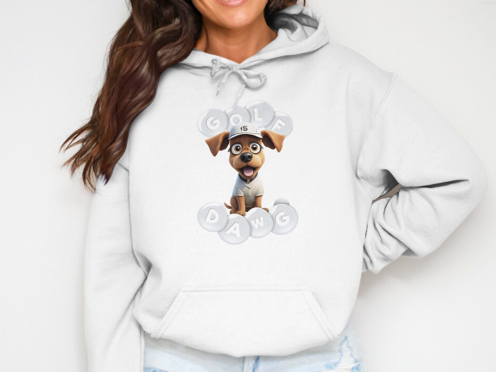 Cute Golf Dawg Hoodie for Fun Sports Lovers