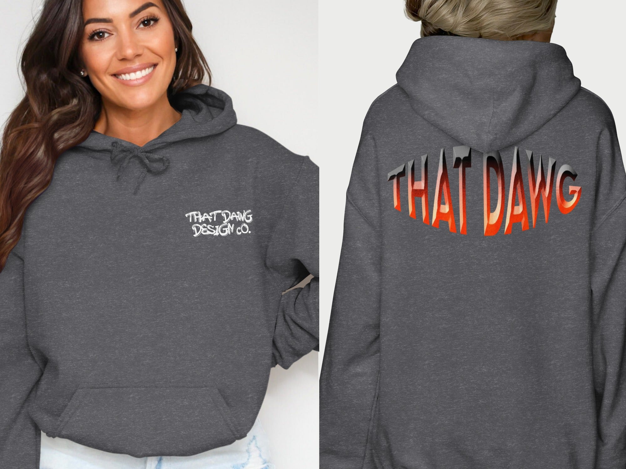 That Dawg Design Co Hoodie with Bold Back print product type