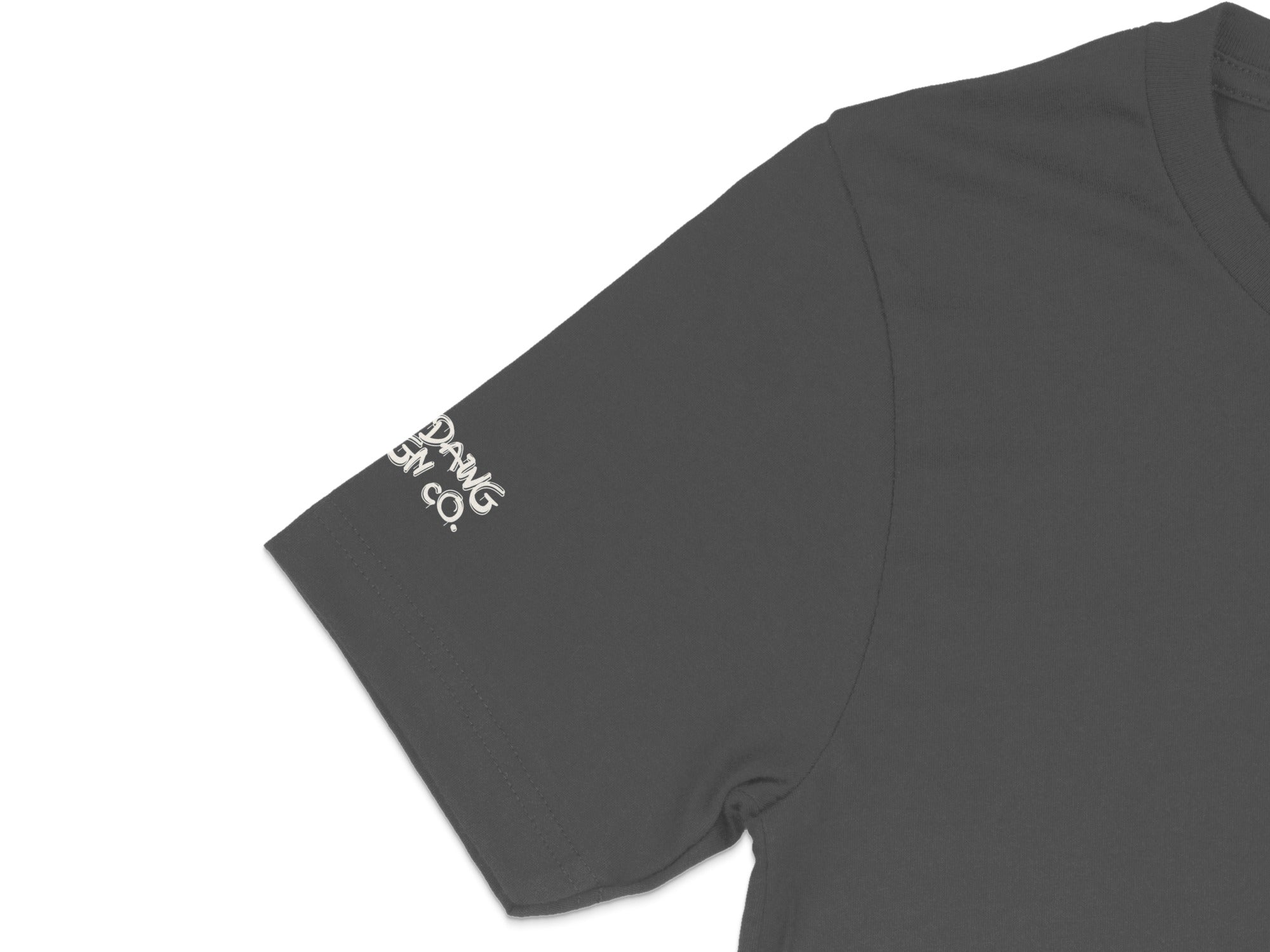 Unique Dark Gray T-shirt with Shoulder Design