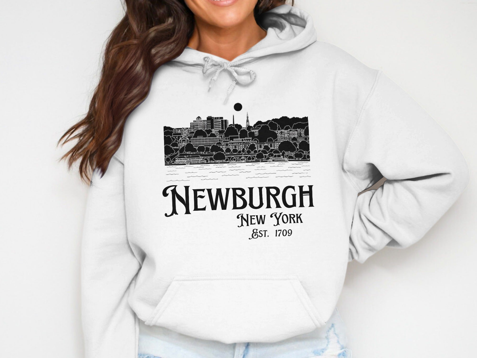 Newburgh New York Est 1709 City Skyline Hoodie