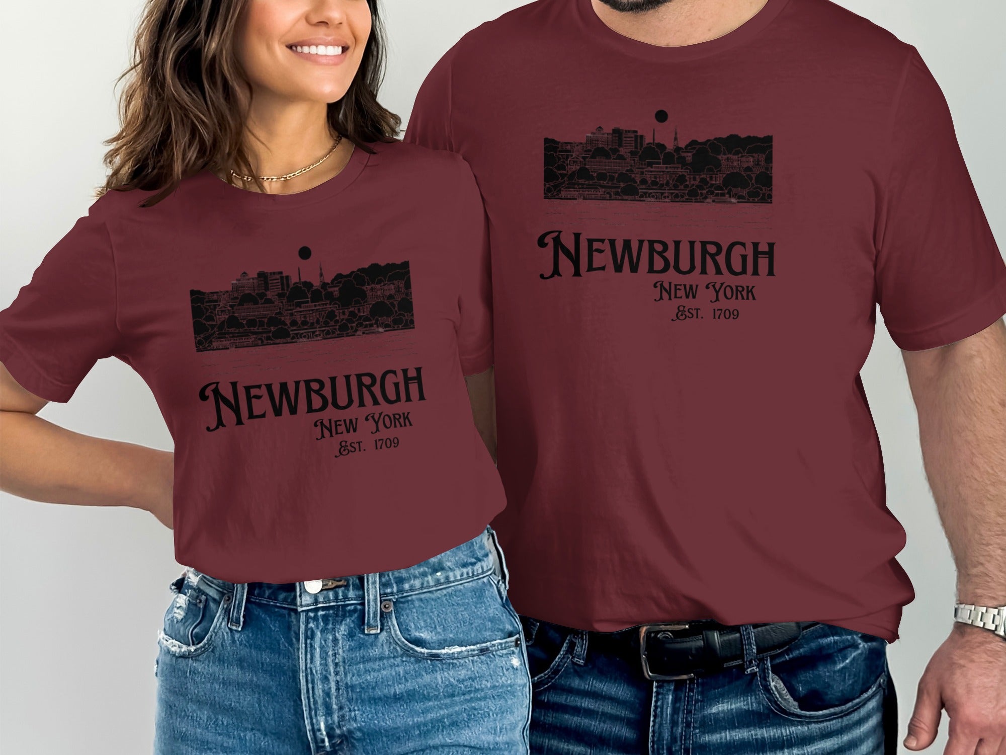 Newburgh New York Est 1709 Graphic Design Shirt