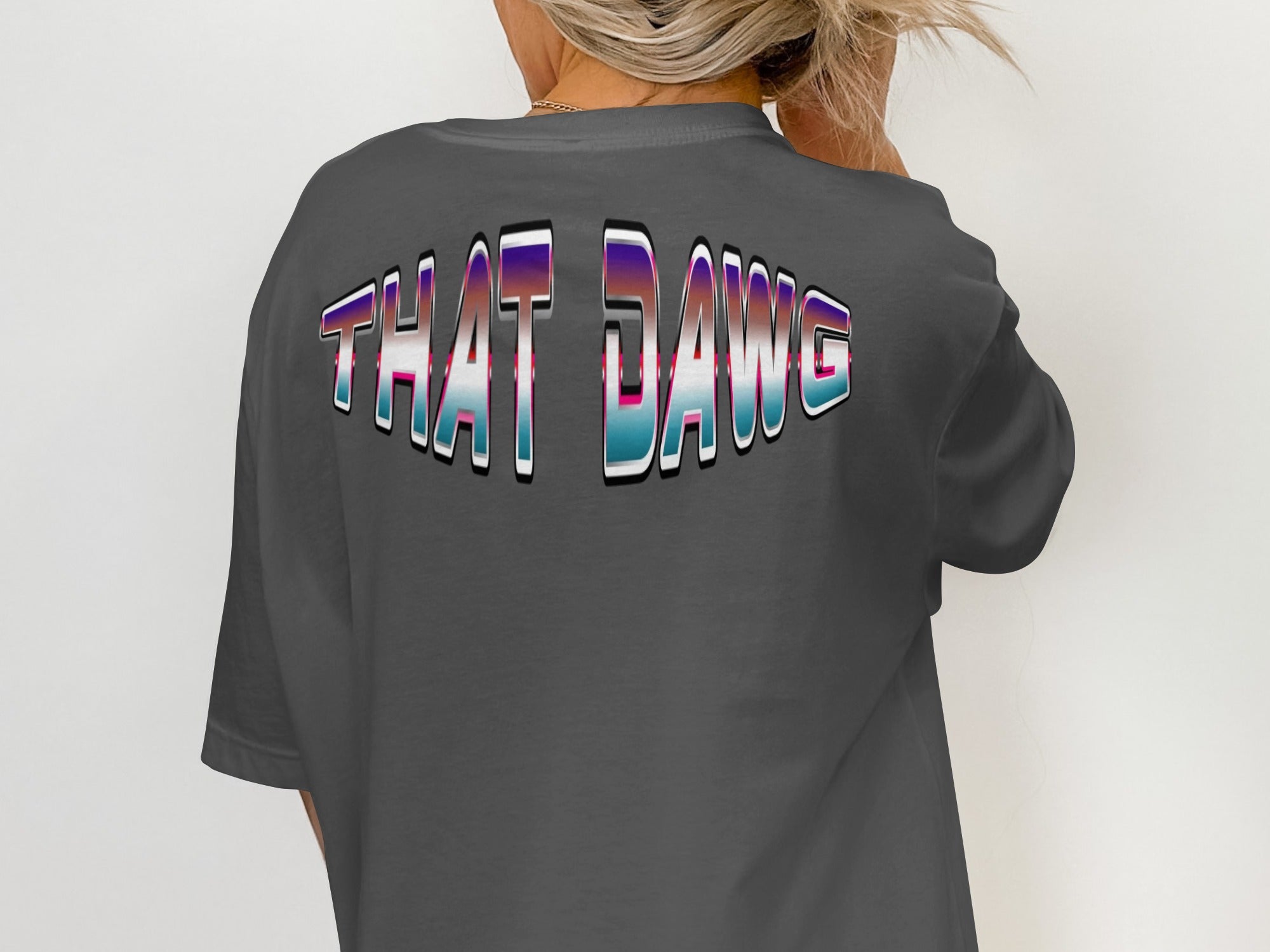 Retro Style THAT DAWG Print Casual Wear Shirt product type