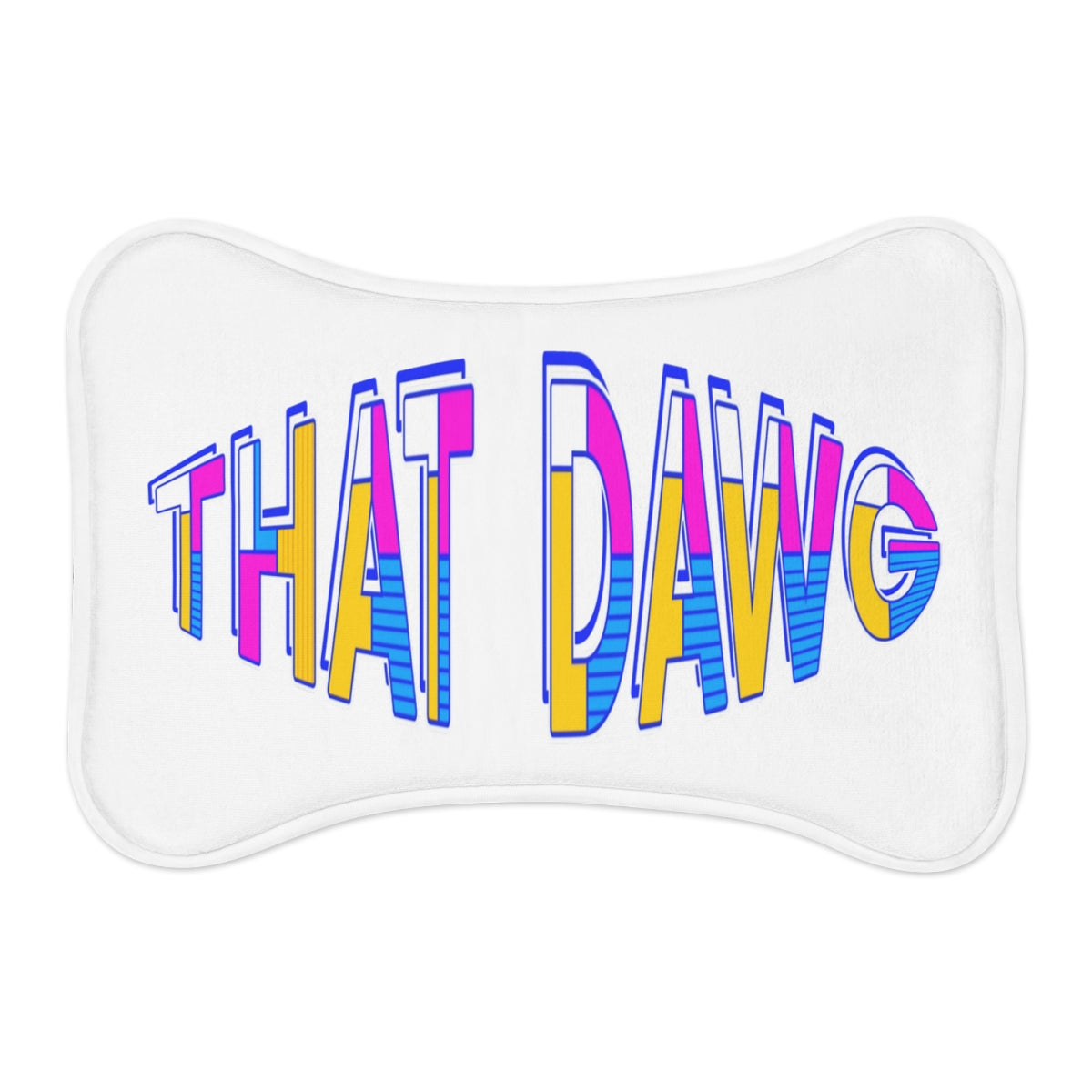 THAT DAWG Colorful Throw Pillow Bright Typography