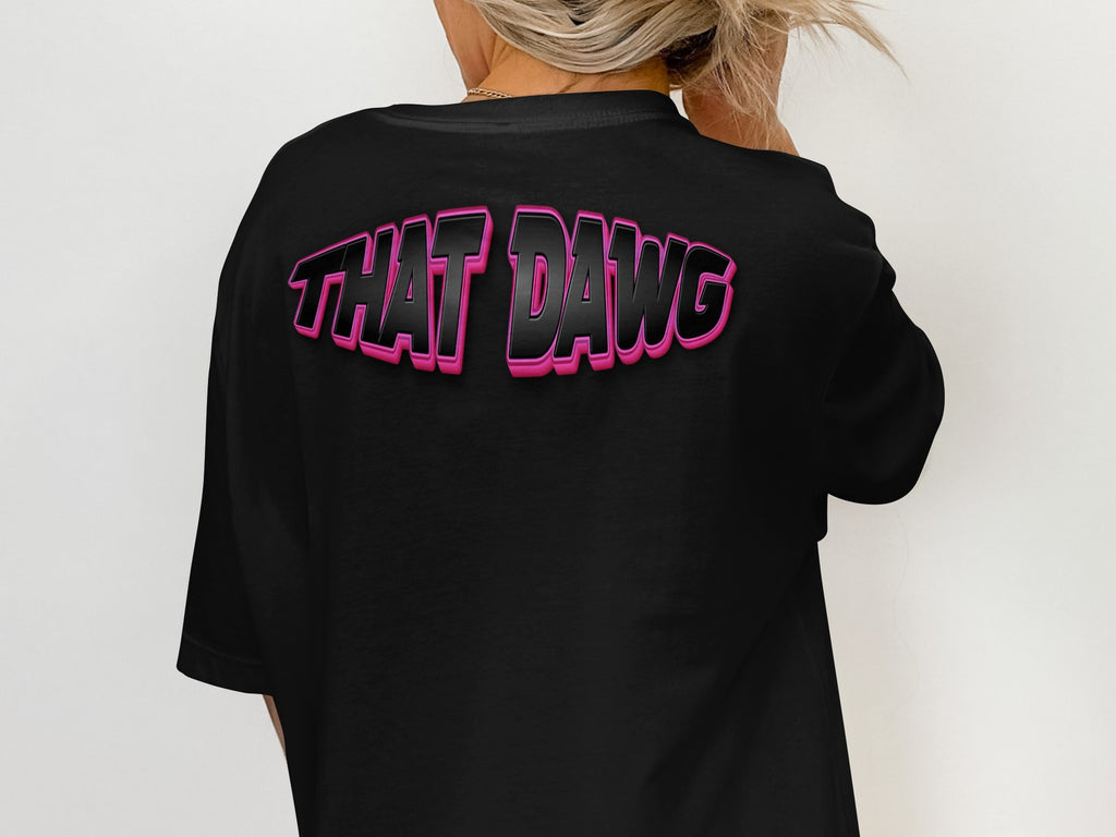 THAT DAWG Graphic Print on Black T-Shirt Product