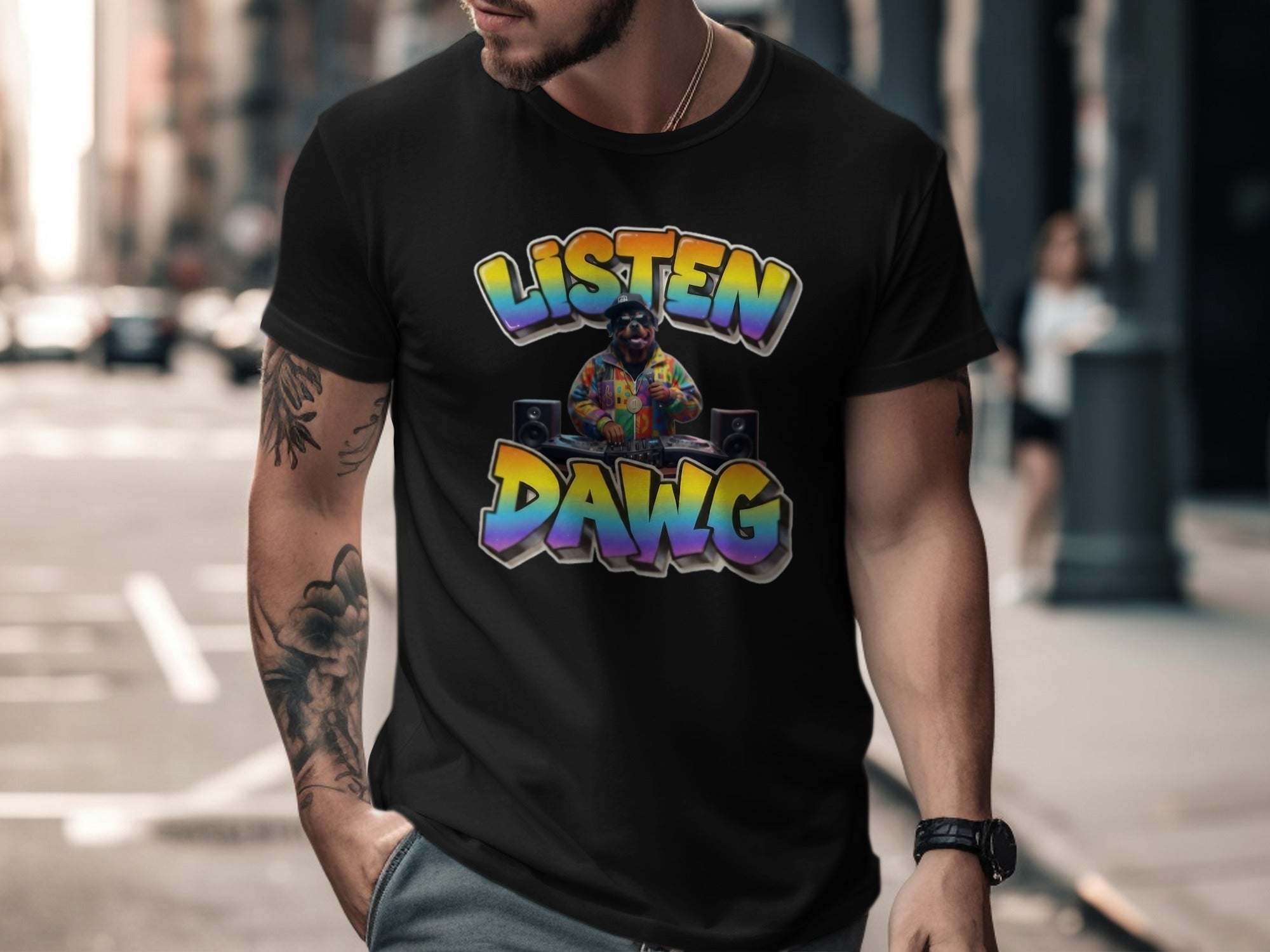 Listen Dawg Graphic Tee Urban Style Shirt product