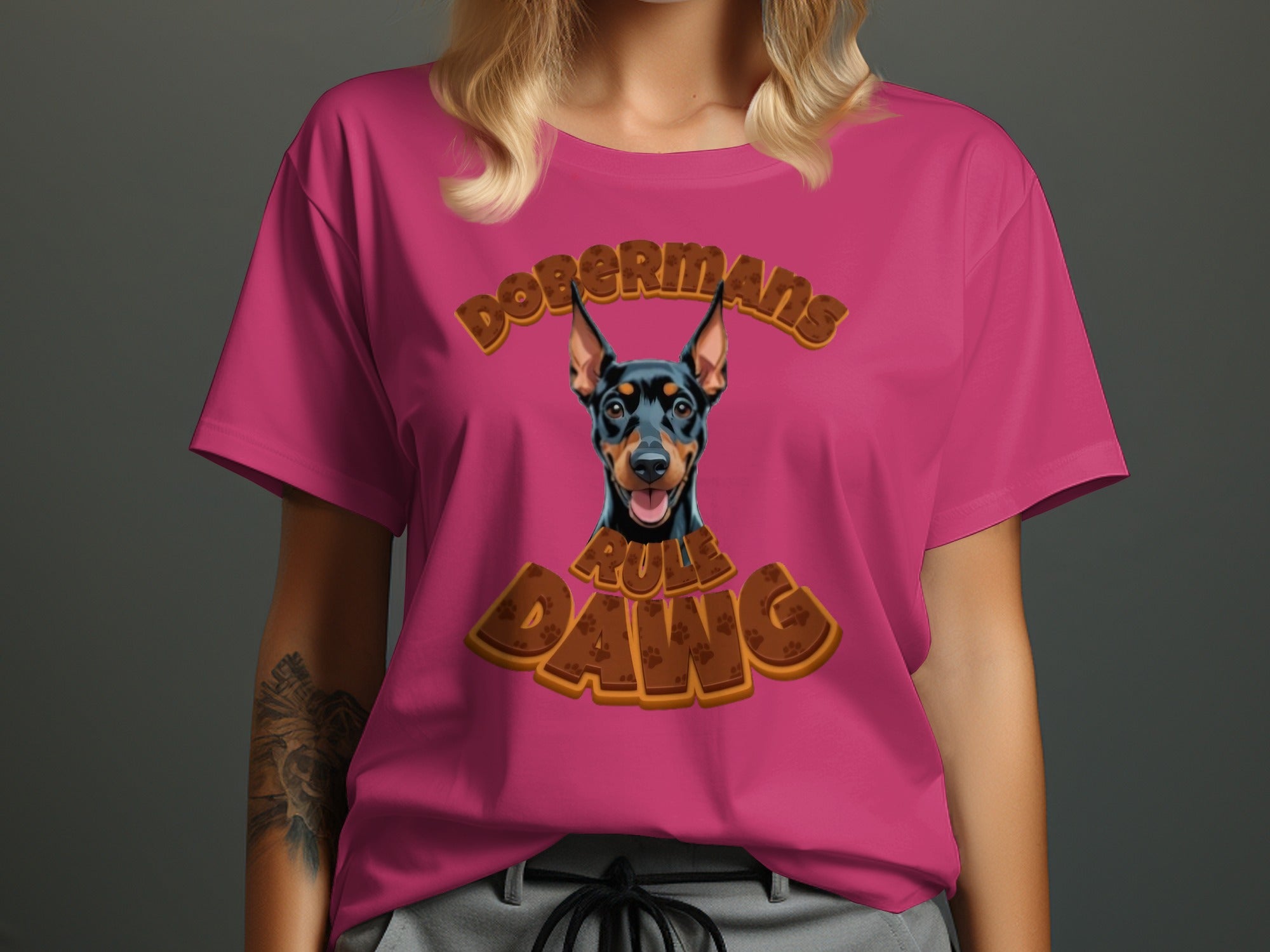 Dobermans Rule Dawg Graphic Printed Shirt
