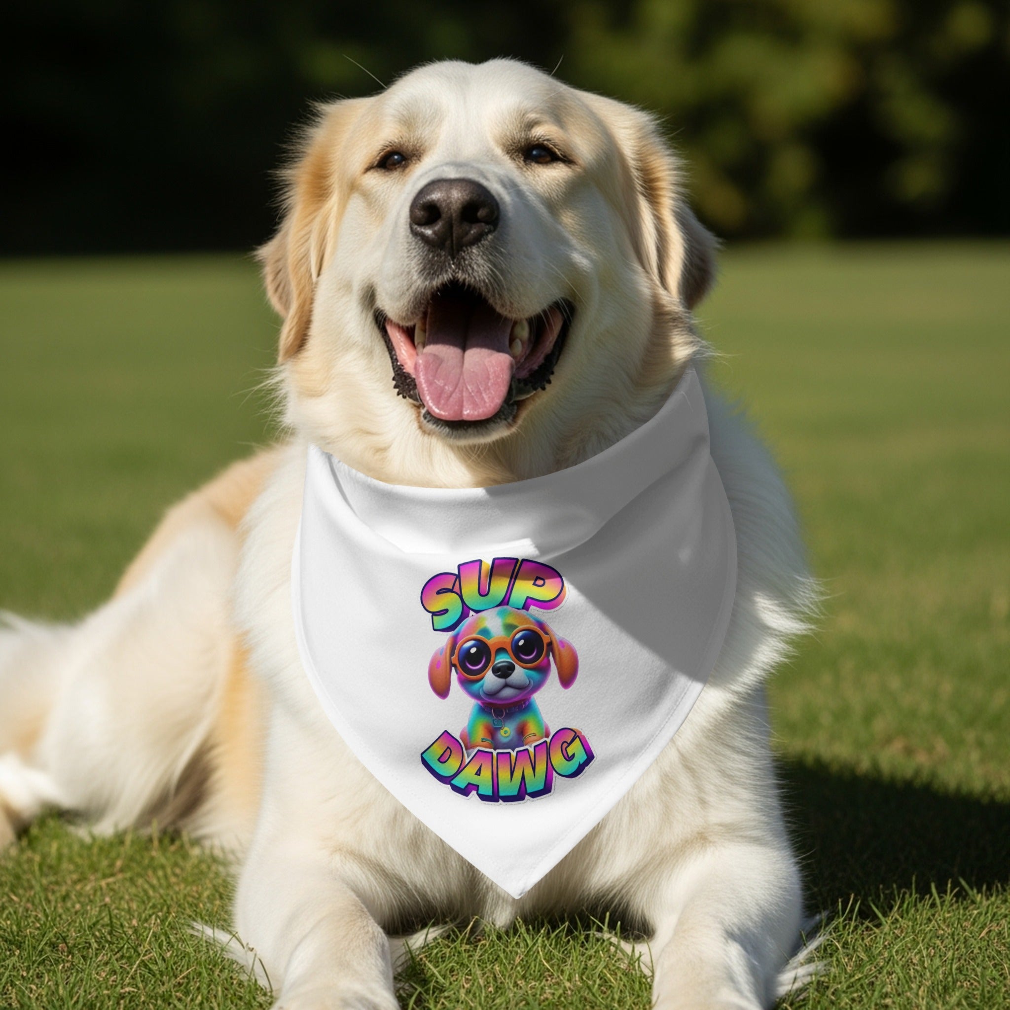 Sup Dawg Colorful Pet Dog Bandana product type