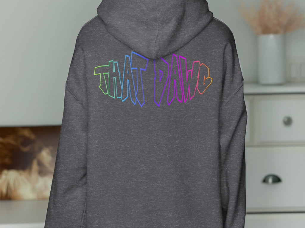 Vibrant Graffiti Design Dark Grey Hoodie product type