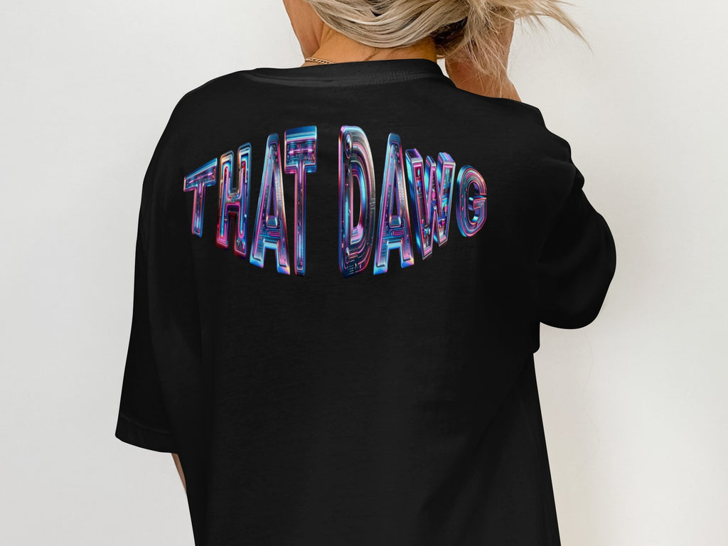 Unique Graphic Print That Dawg Black Shirt product