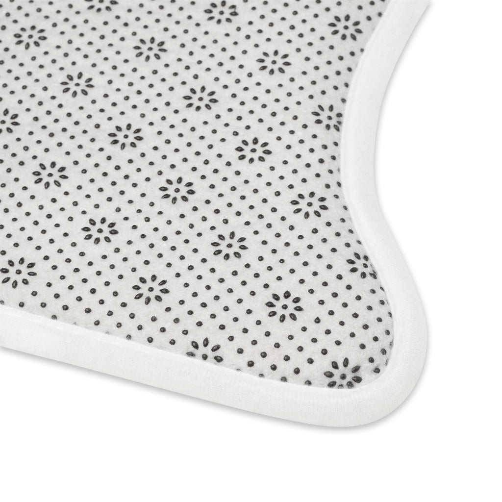 Floral Polka Dot Patterned Corner Piece Baby Blanket