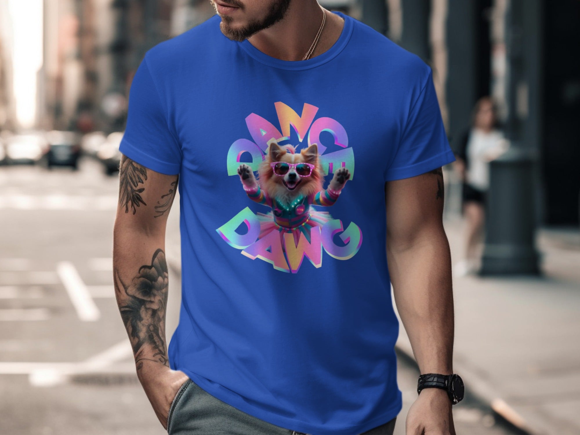 Dance Dawg Colorful Design Tee Shirt product type