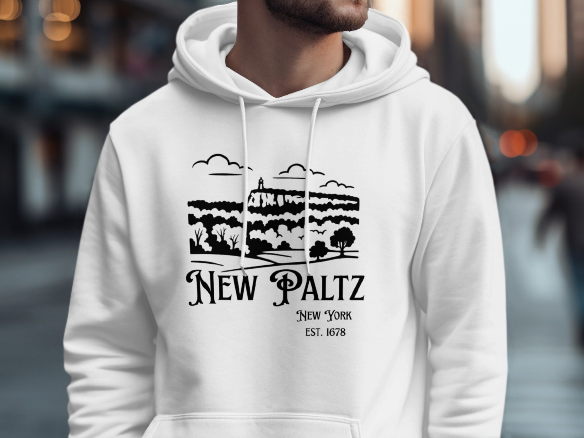 New Paltz New York EST 1678 Graphic Hoodie