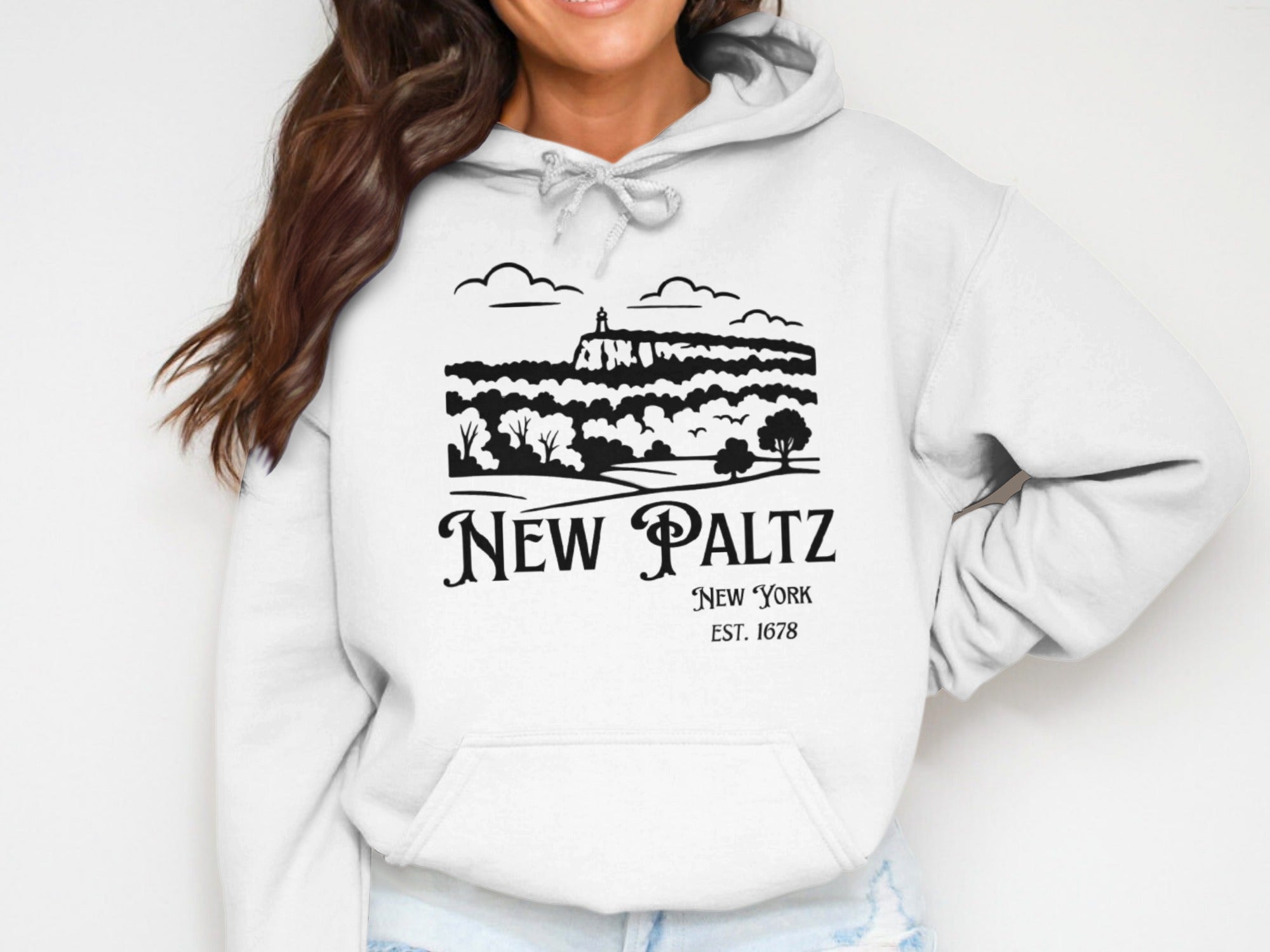 New Paltz New York Est 1678 Hoodie Sweatshirt
