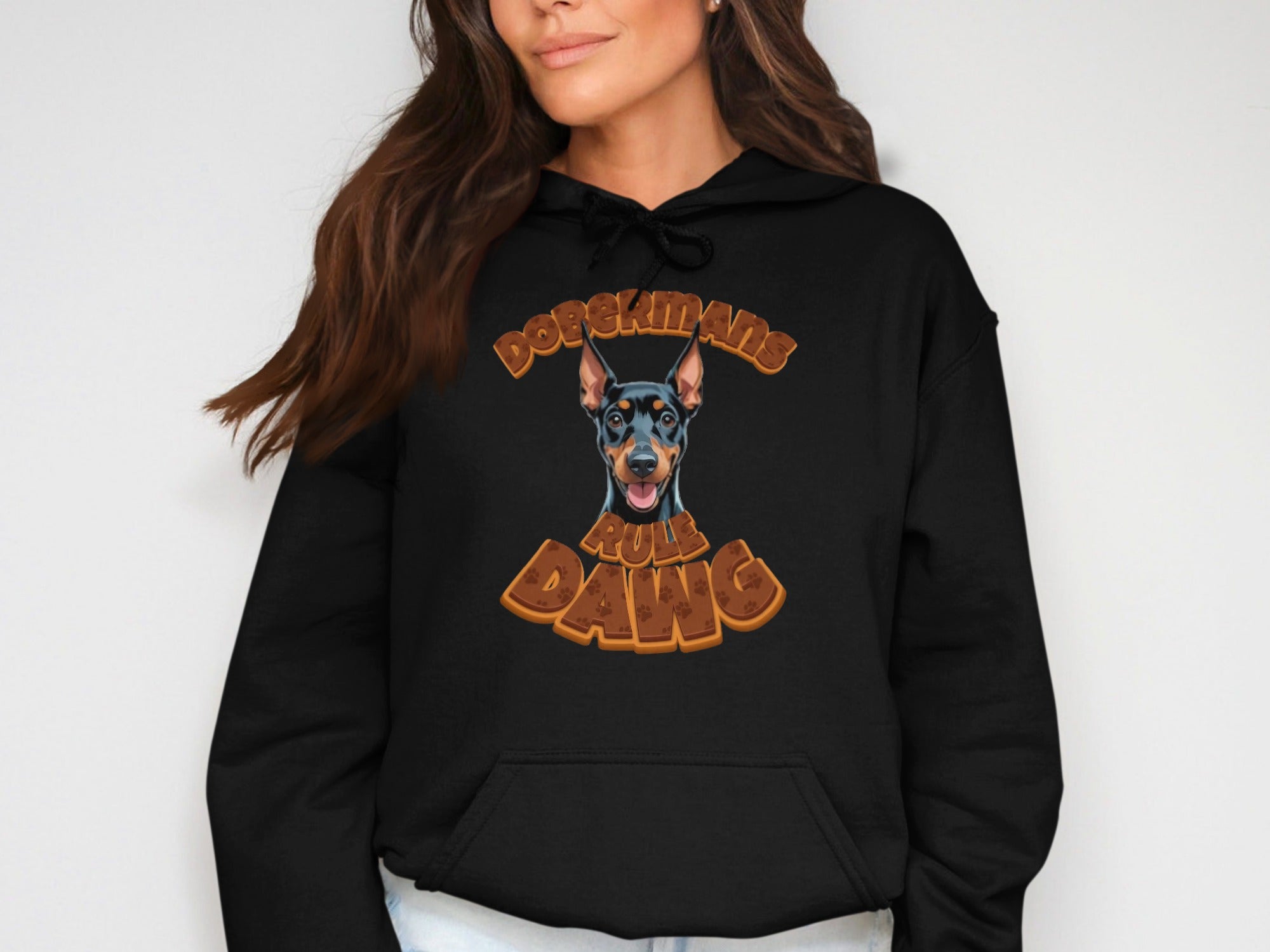 Dobermans Rule Dawg Graphic Women's Hoodie