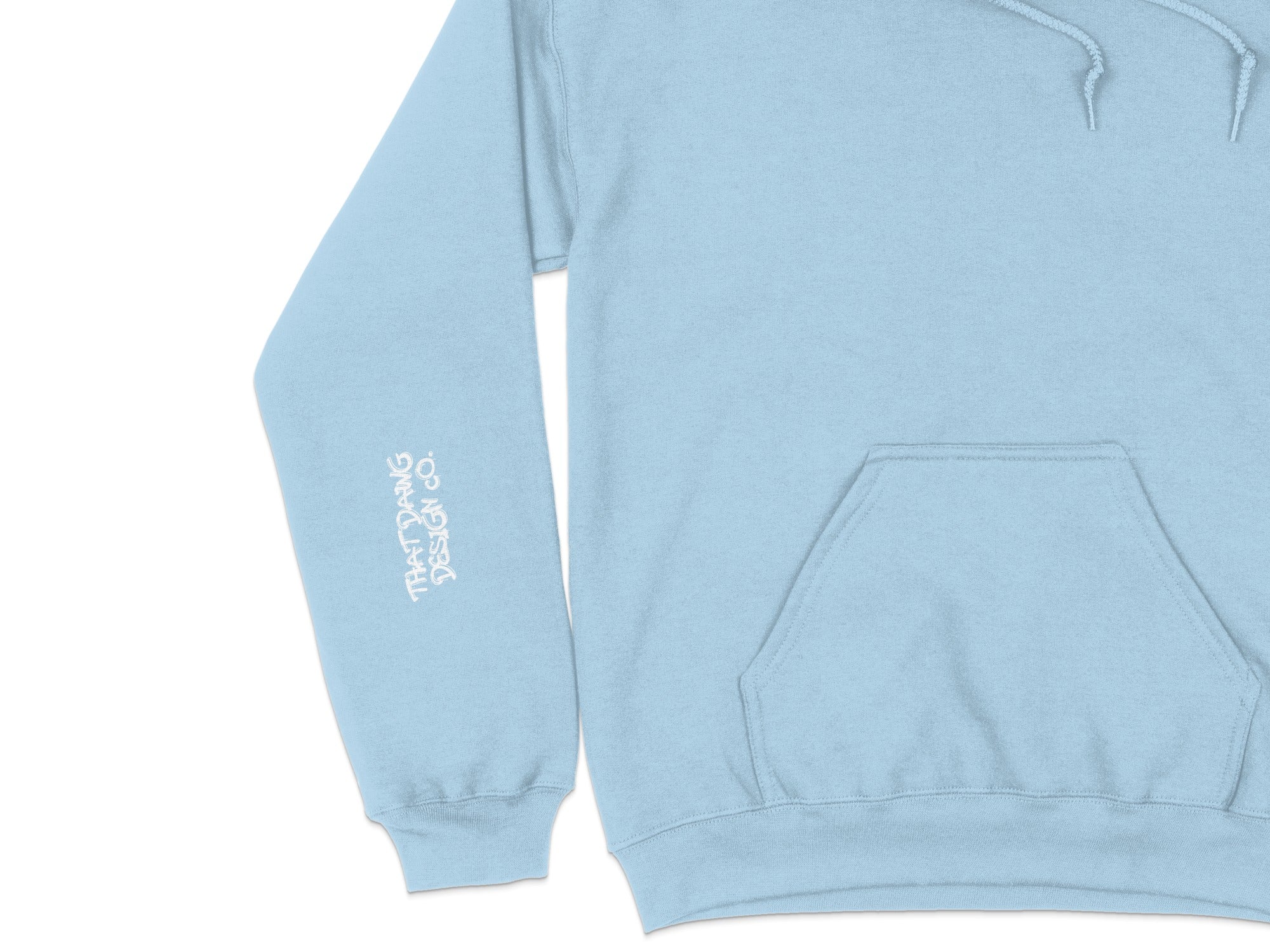 Comfortable Loose-Fit Light Blue Hoodie Style product