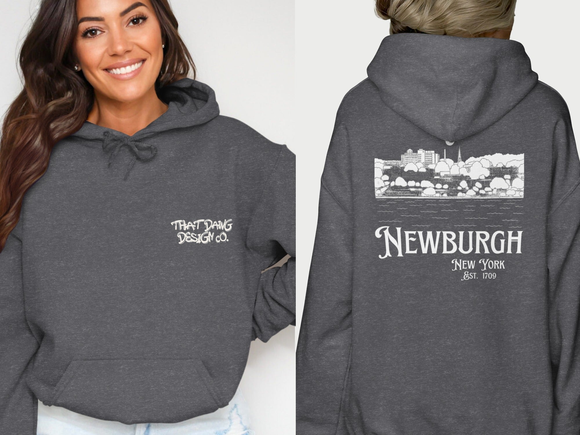 Newburgh New York Graphic Hoodie Sweatshirt