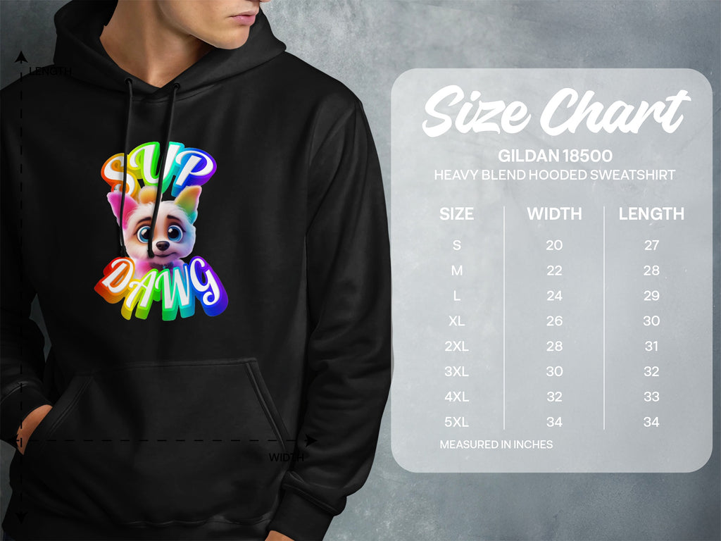 Rainbow Sup Dawg Graphic Hooded Sweatshirt product