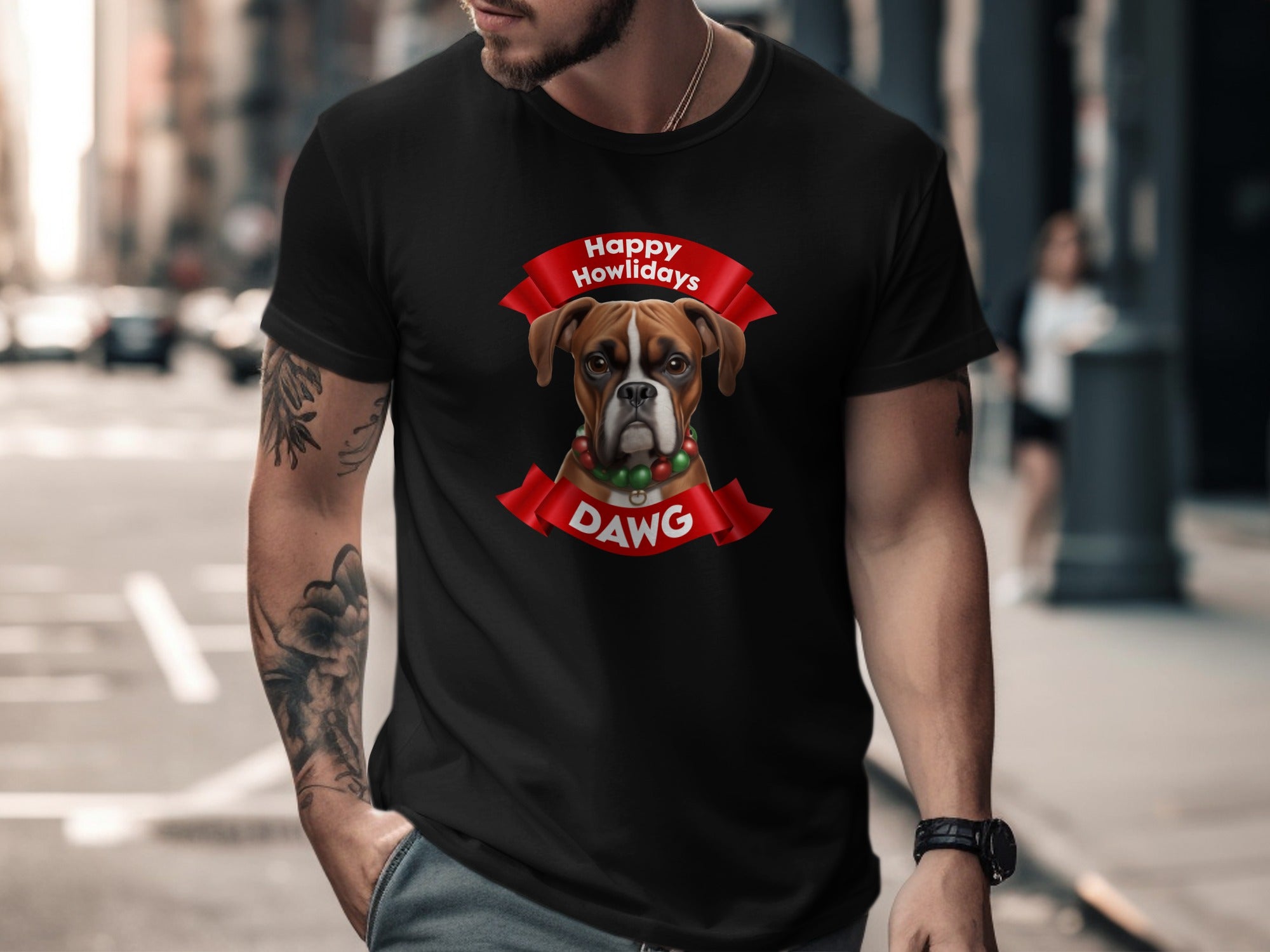 Happy Howlidays Dawg Bulldog T-Shirt