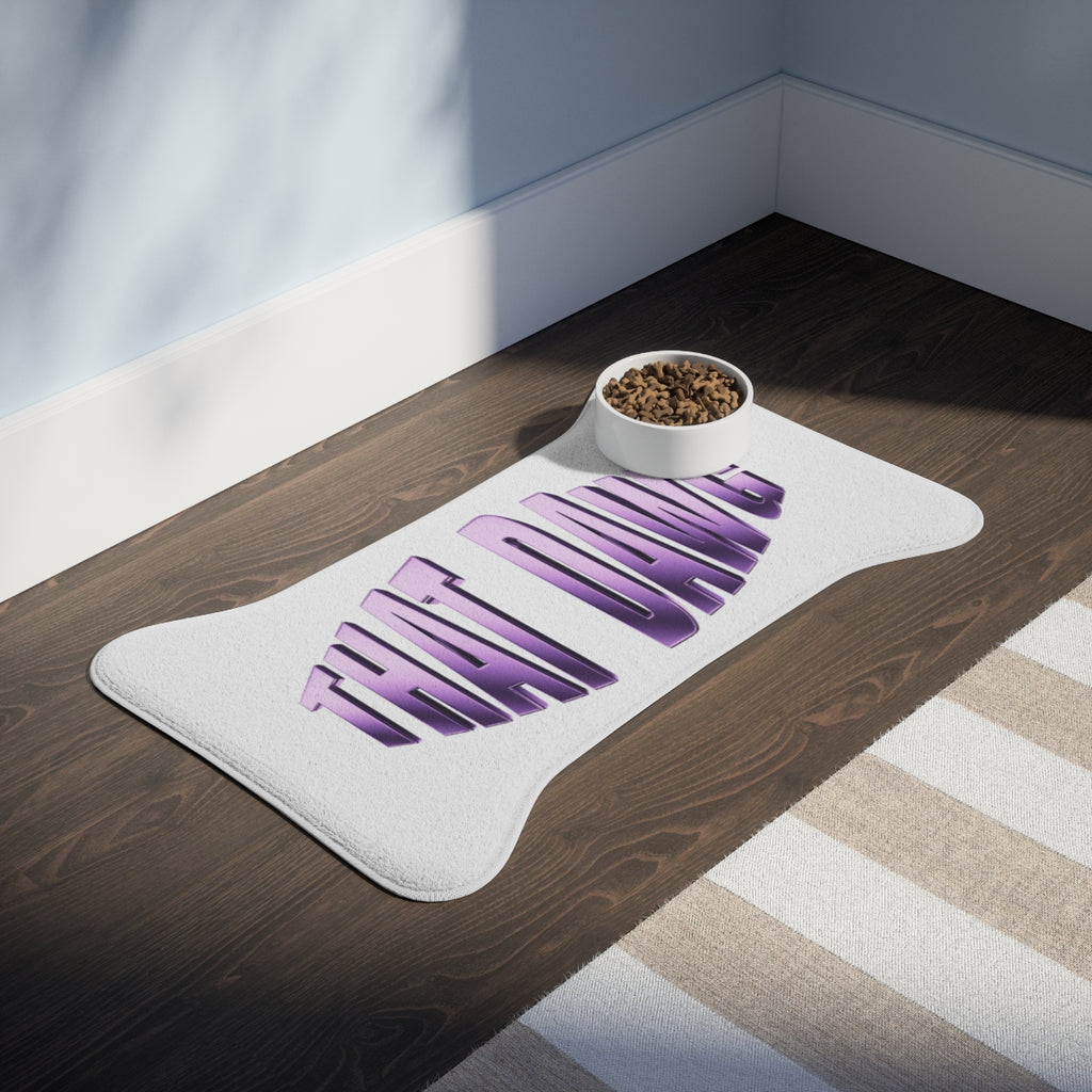 THAT DAWG Large Pet Food Mat with Curved Design