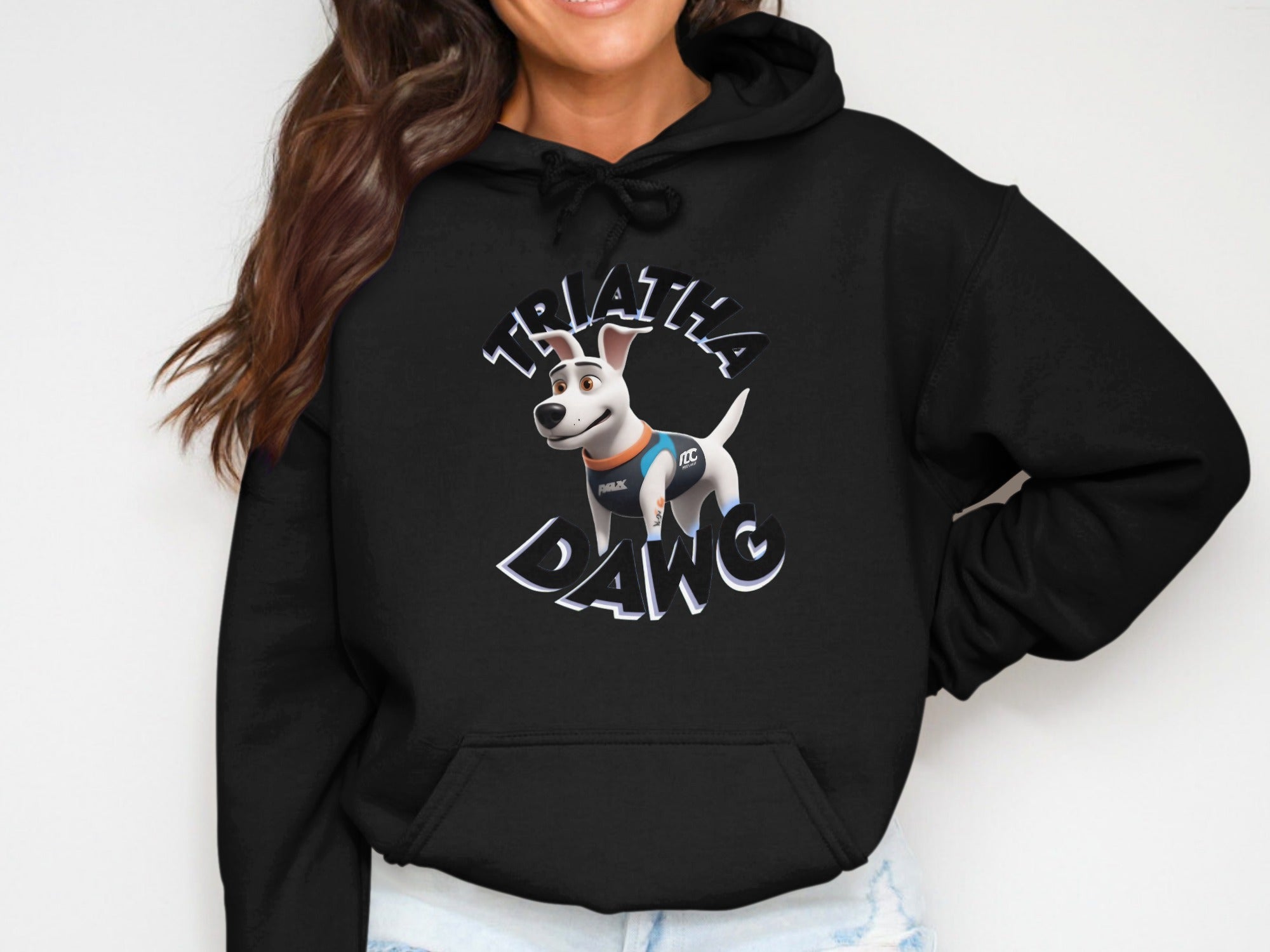 Triatha Dang Hoodie with Dog Graphic Design