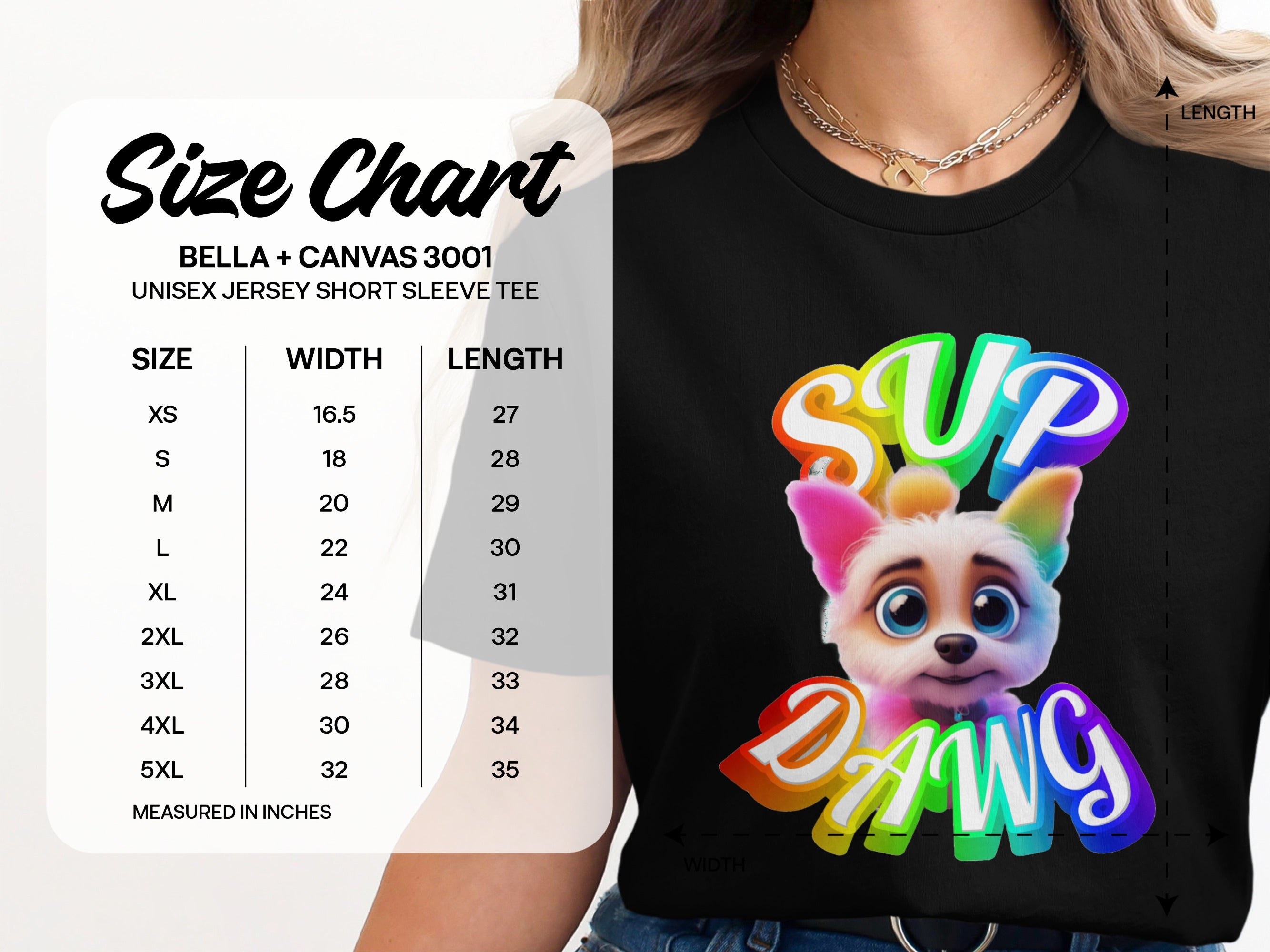 Colorful Sup Dawg Graphic T-Shirt product