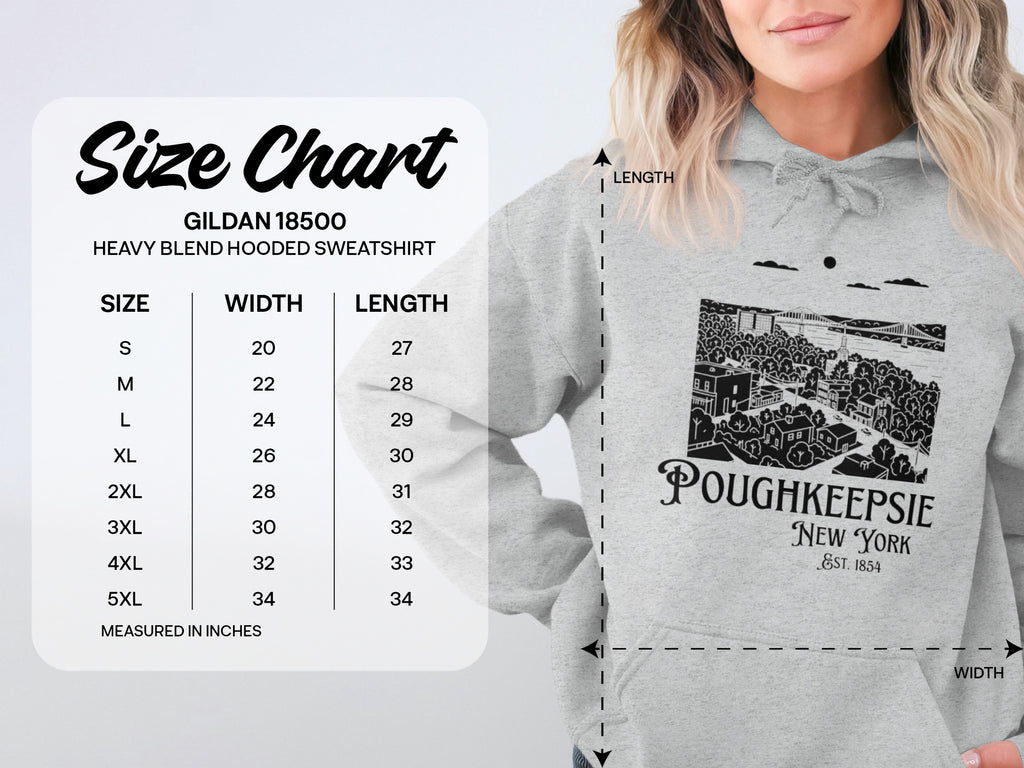 Poughkeepsie New York Gildan 18500 Heavy Blend Hoodie
