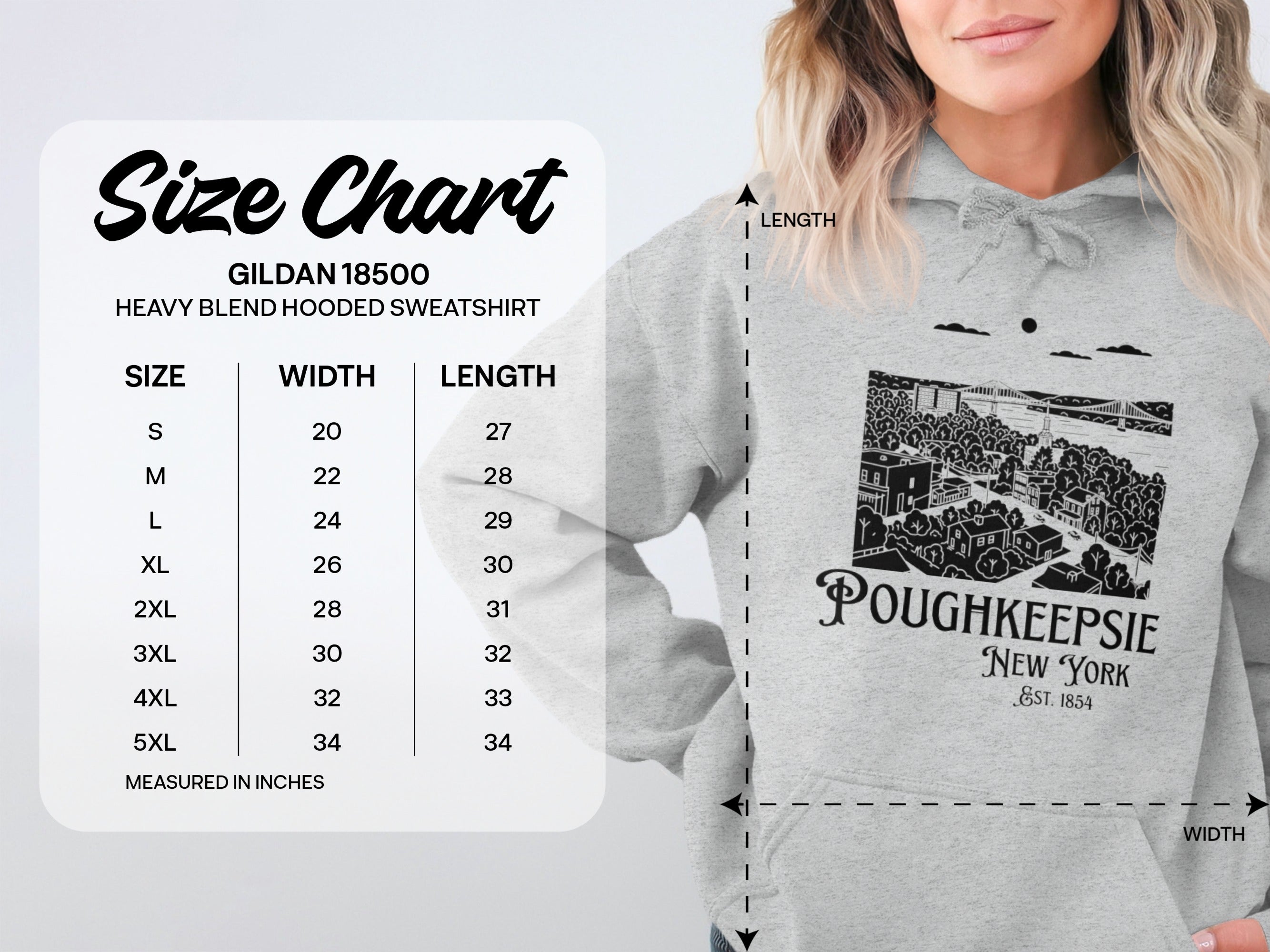 Poughkeepsie New York Gildan 18500 Heavy Blend Hoodie