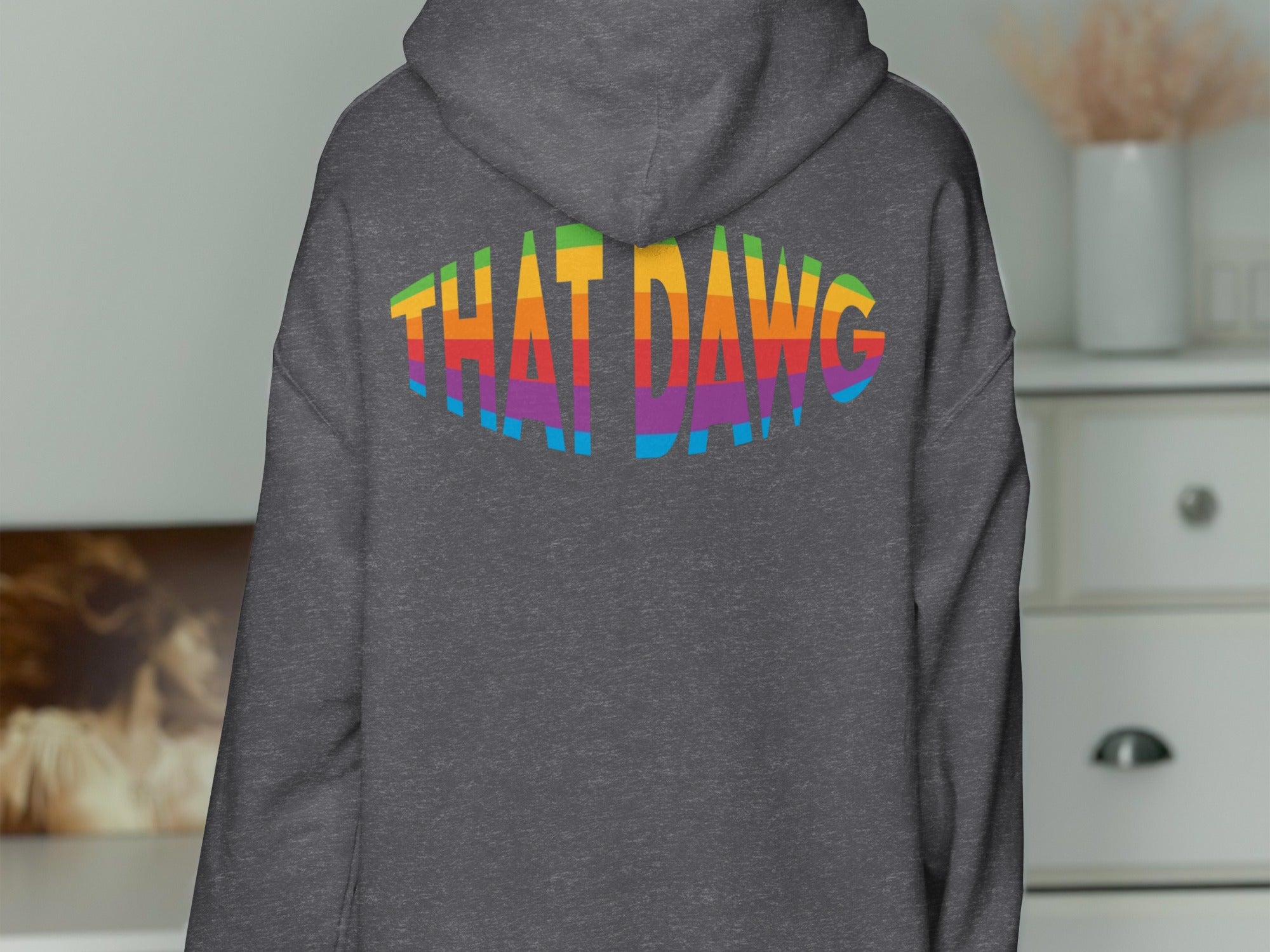 Unique That Dawg Multicolor Print Hooded Sweatshirt product
