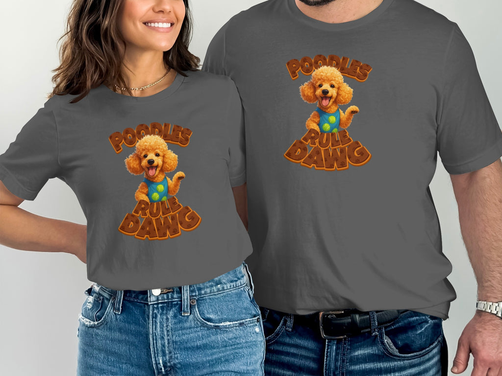 Poodles Rule Dawg Graphic T-Shirt for Dog Lovers
