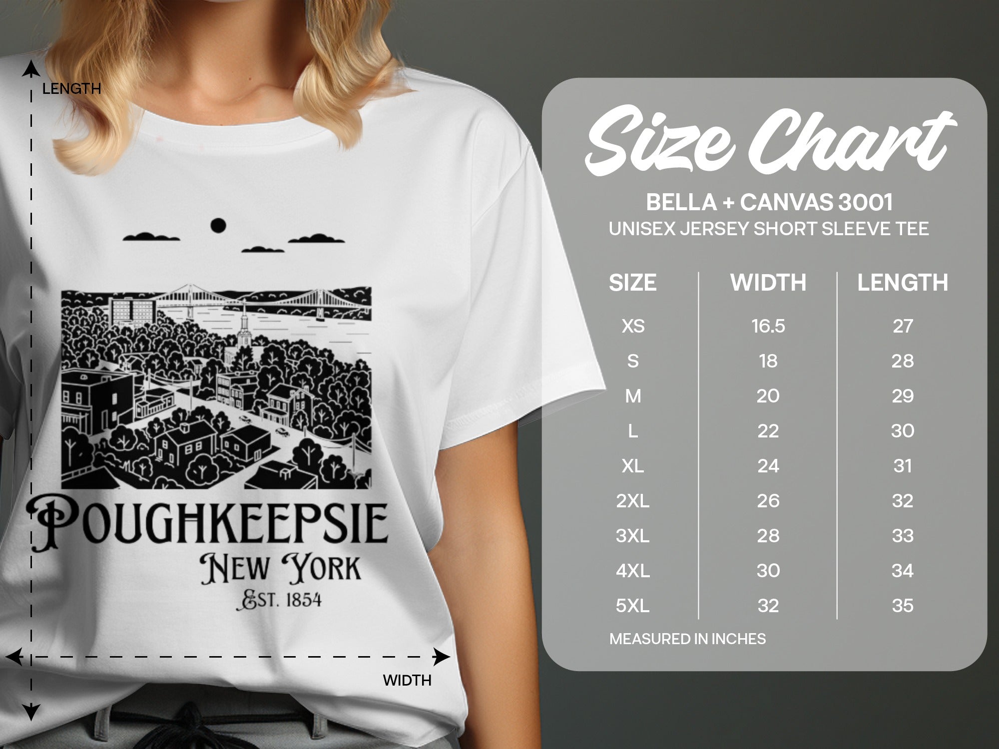 Poughkeepsie New York EST 1854 graphic shirt