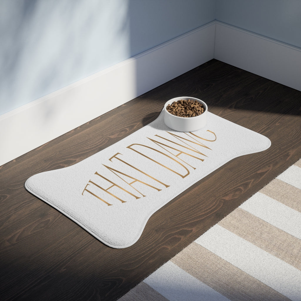 THAT DAWG Text Design Pet Feeding Mat for Home