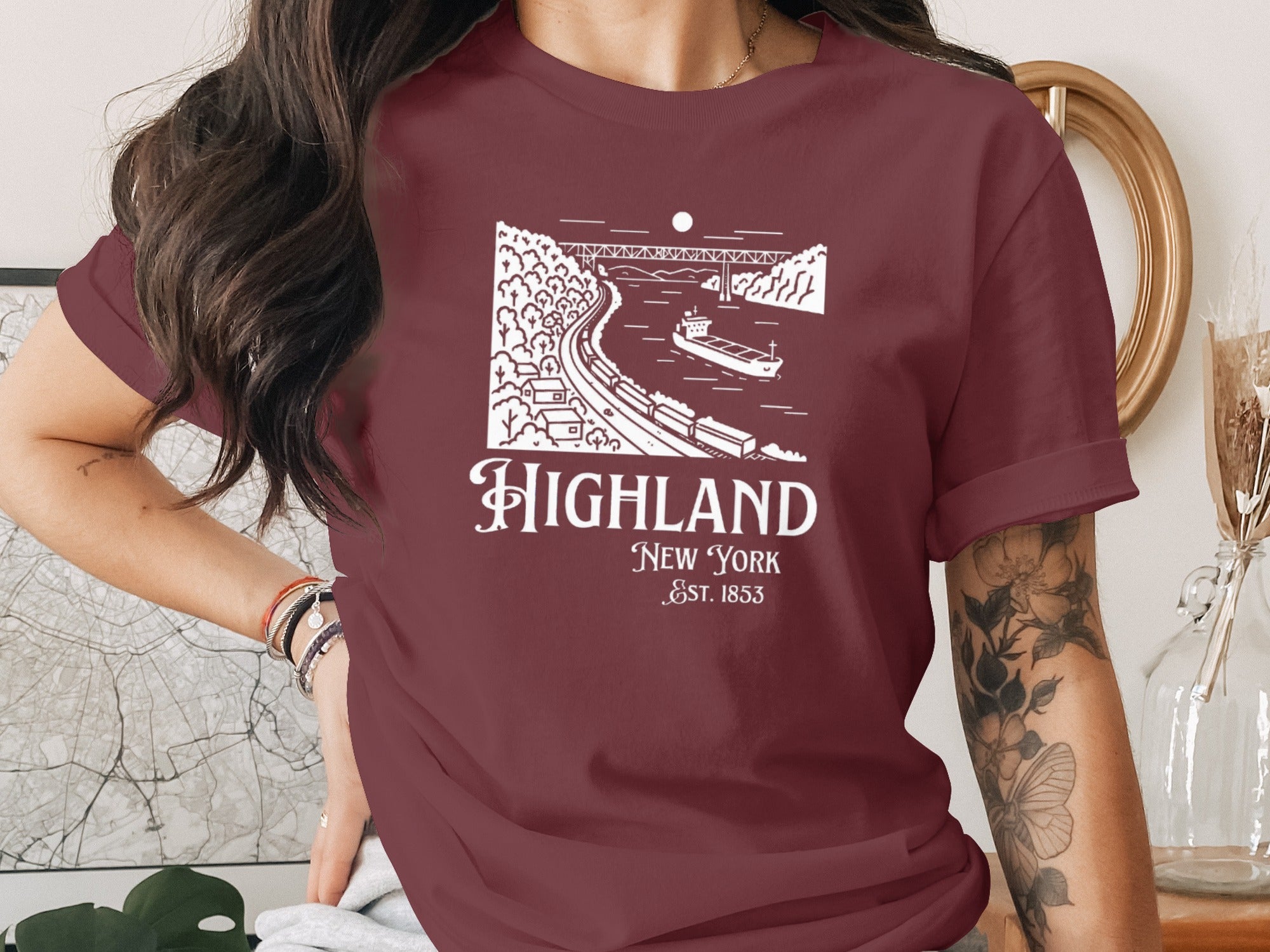 Artistic Highland New York Scene T-Shirt Product