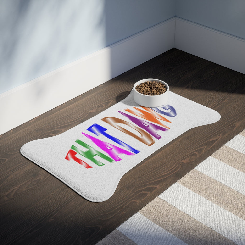 THAT DAWG Colorful Pet Food Mat for Fun Feeding Station