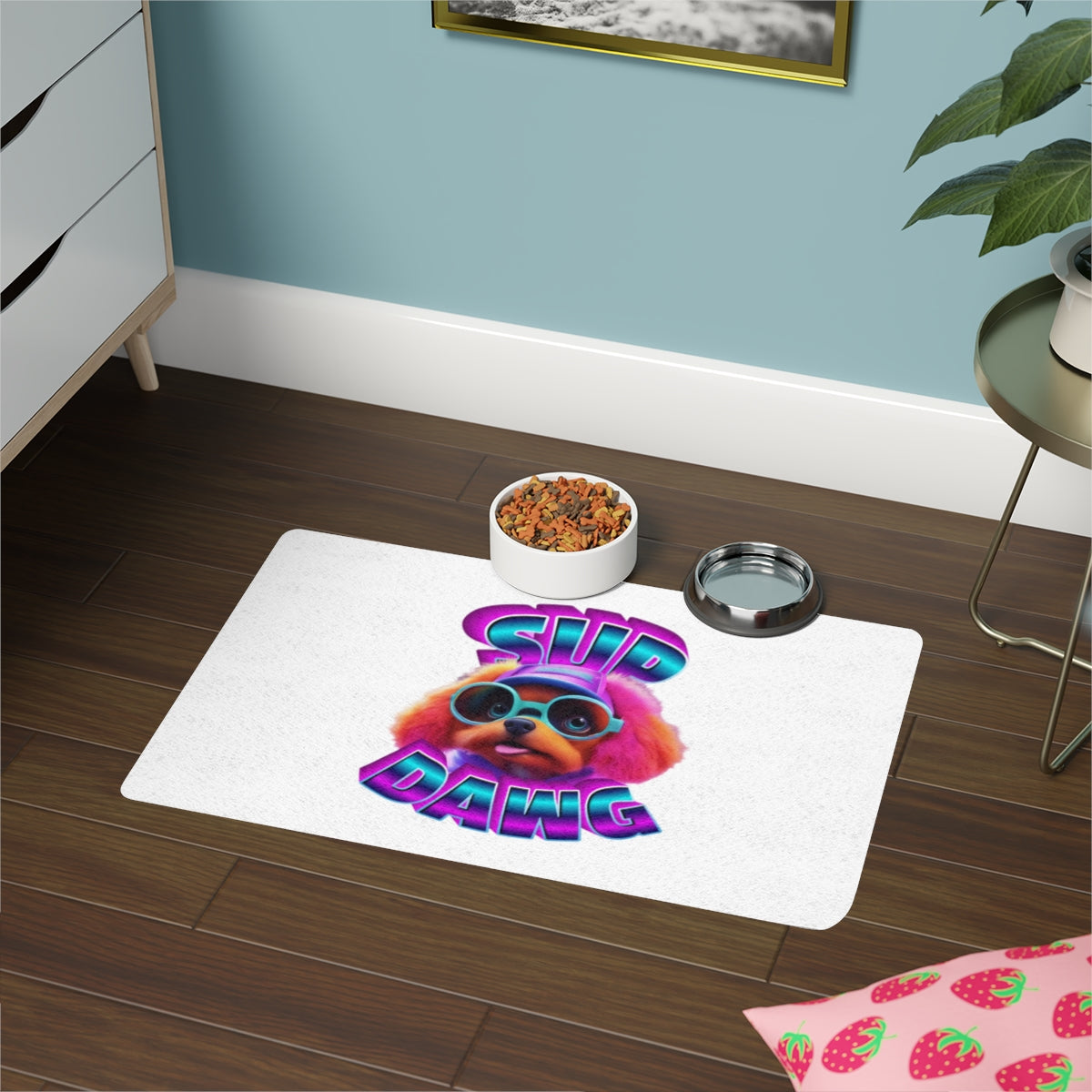 Sup Dawg Dog Mat with Cute Sunglasses Dog Product