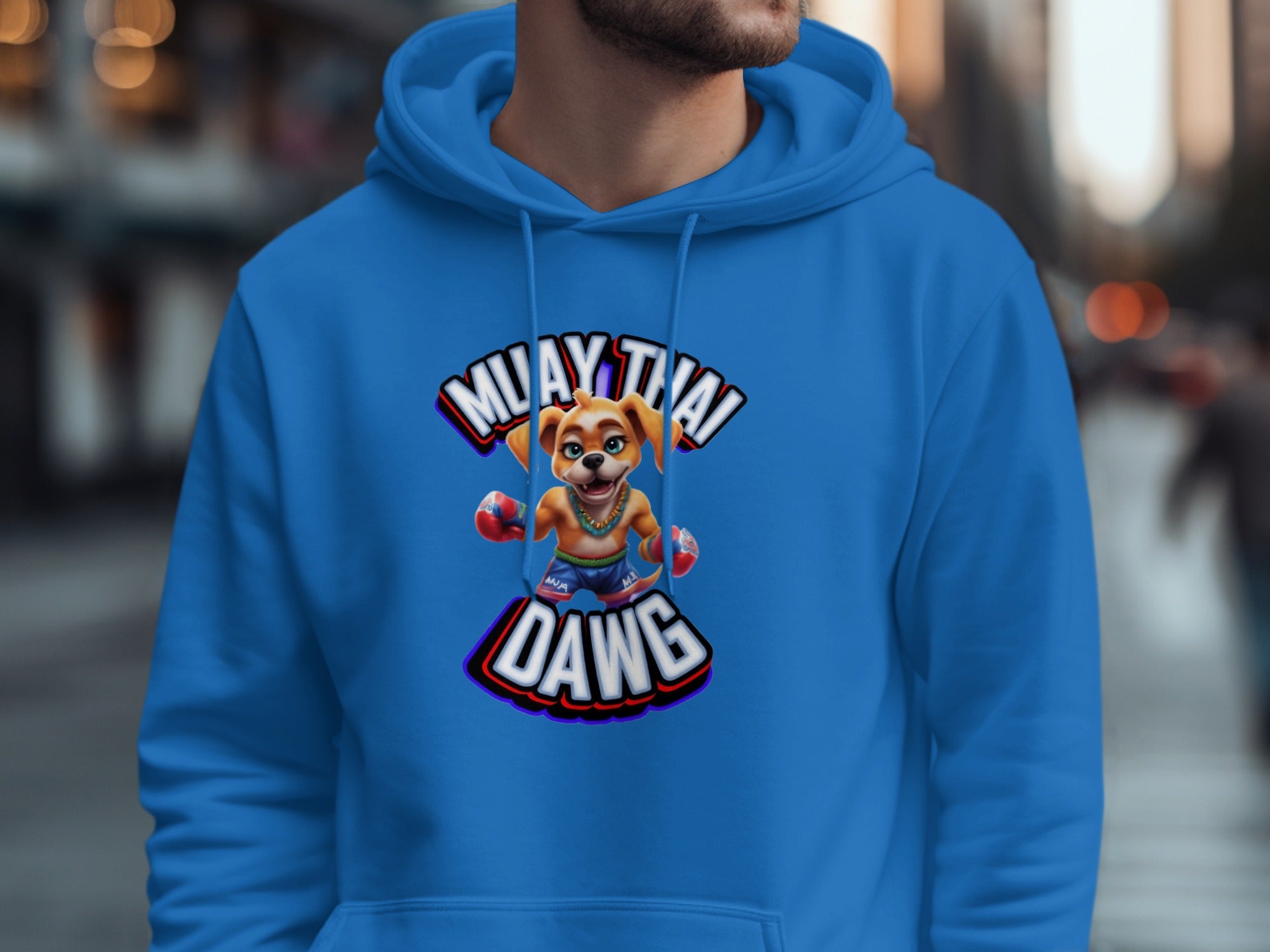 Muay Thai Dawg Graphic Hoodie ideal for sport lovers