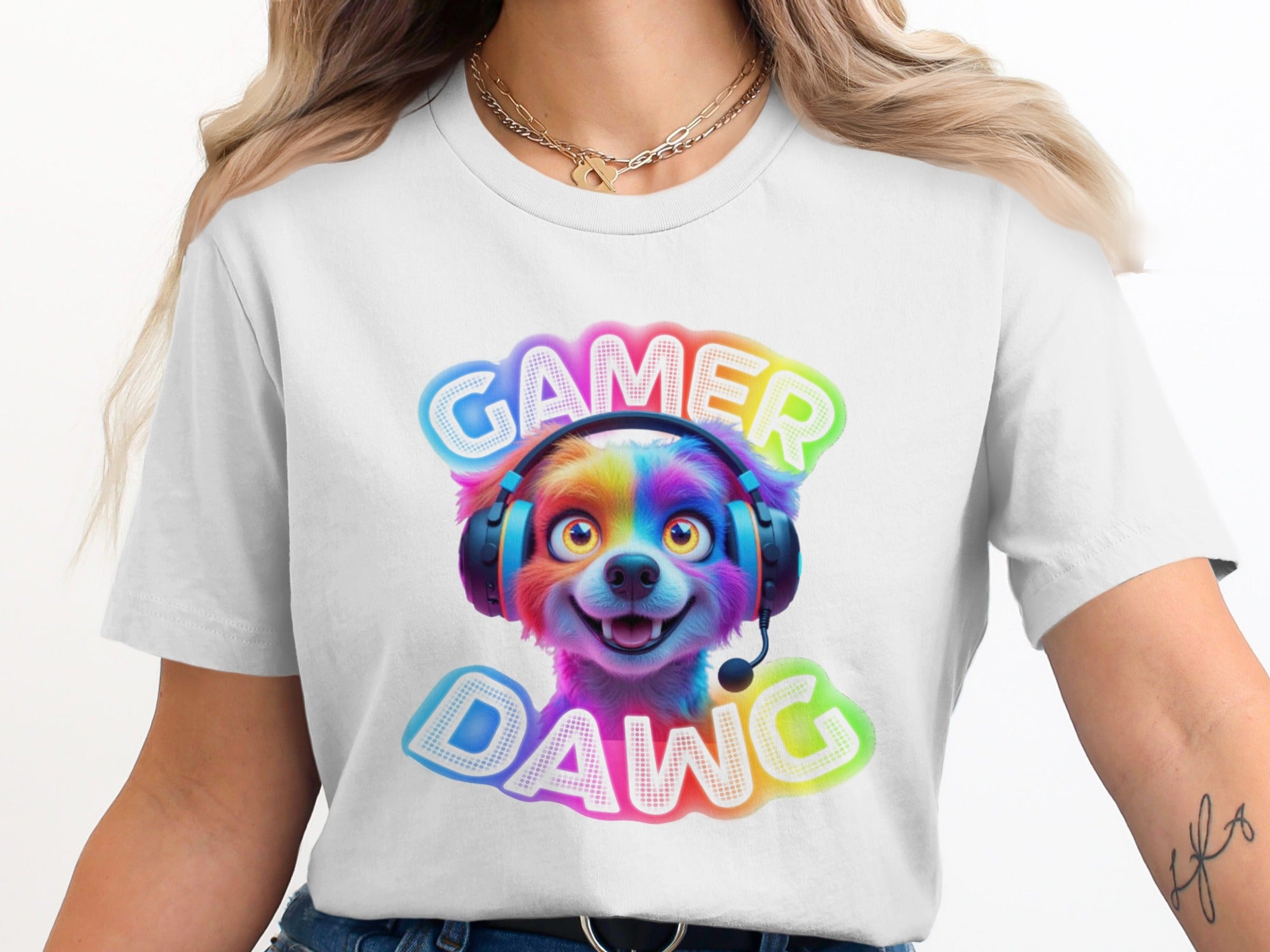 Gamer Dawg Colorful Graphic Tee Shirt product