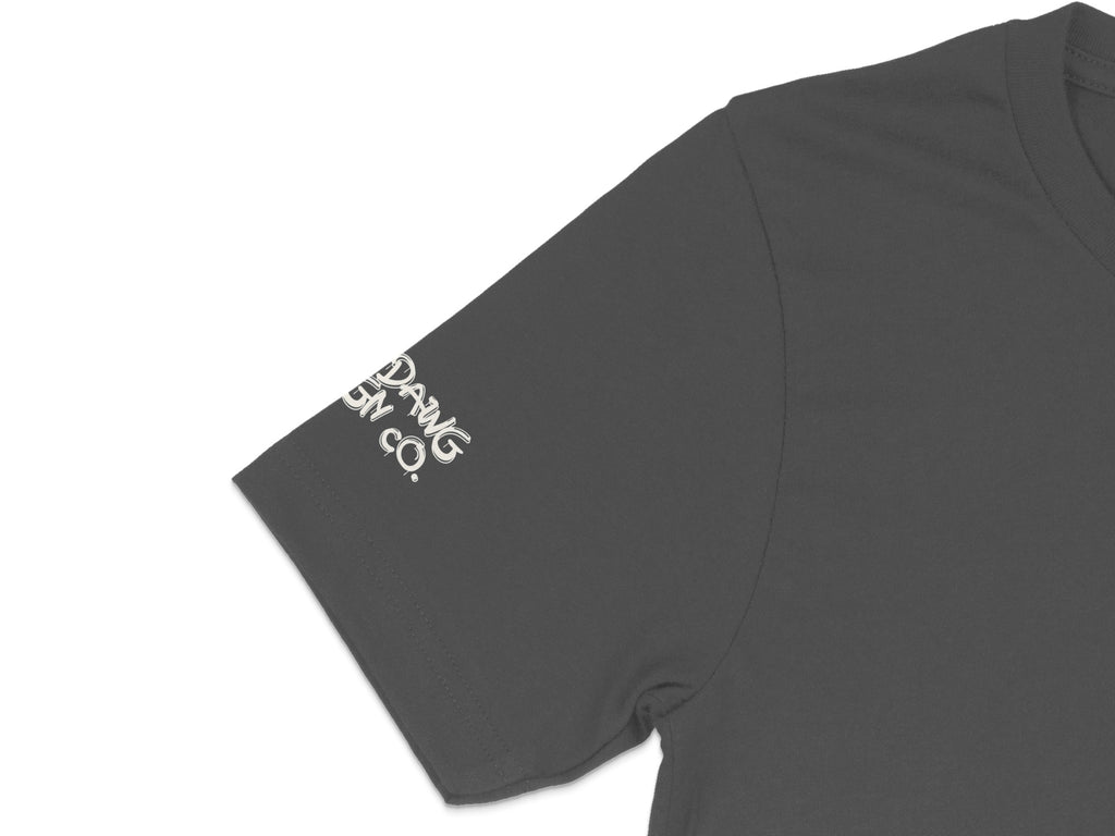 Sleeve Print Dark Gray Unisex T-shirt