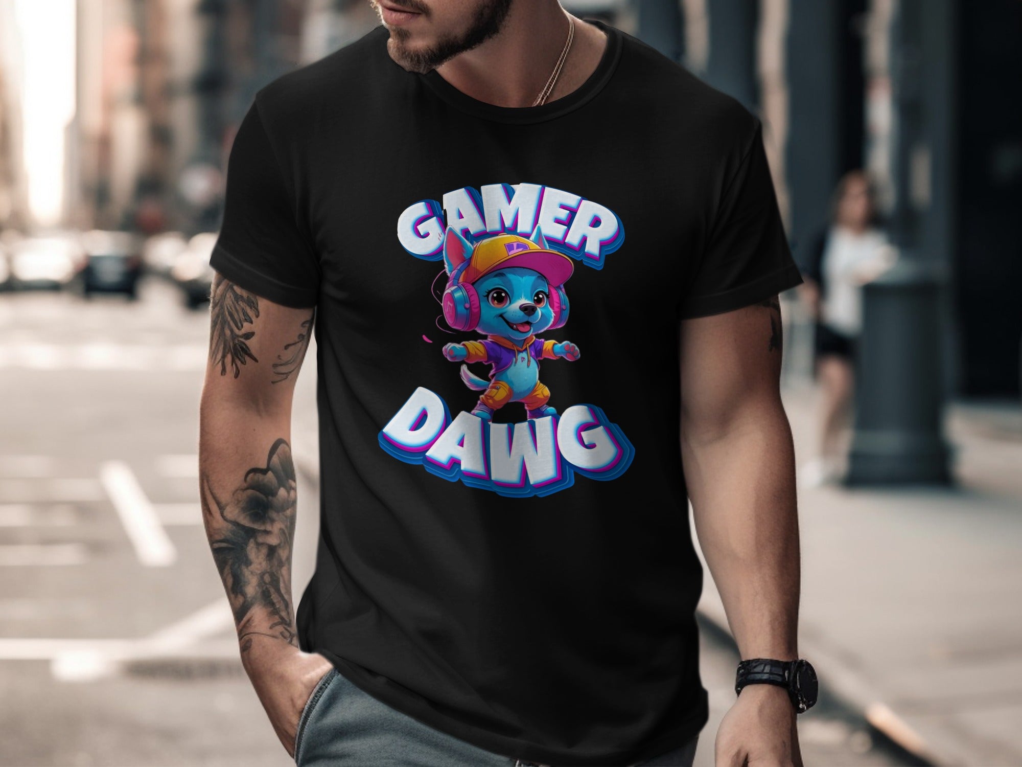 Gamer Dawg Graphic Tee for Gaming Enthusiast product type